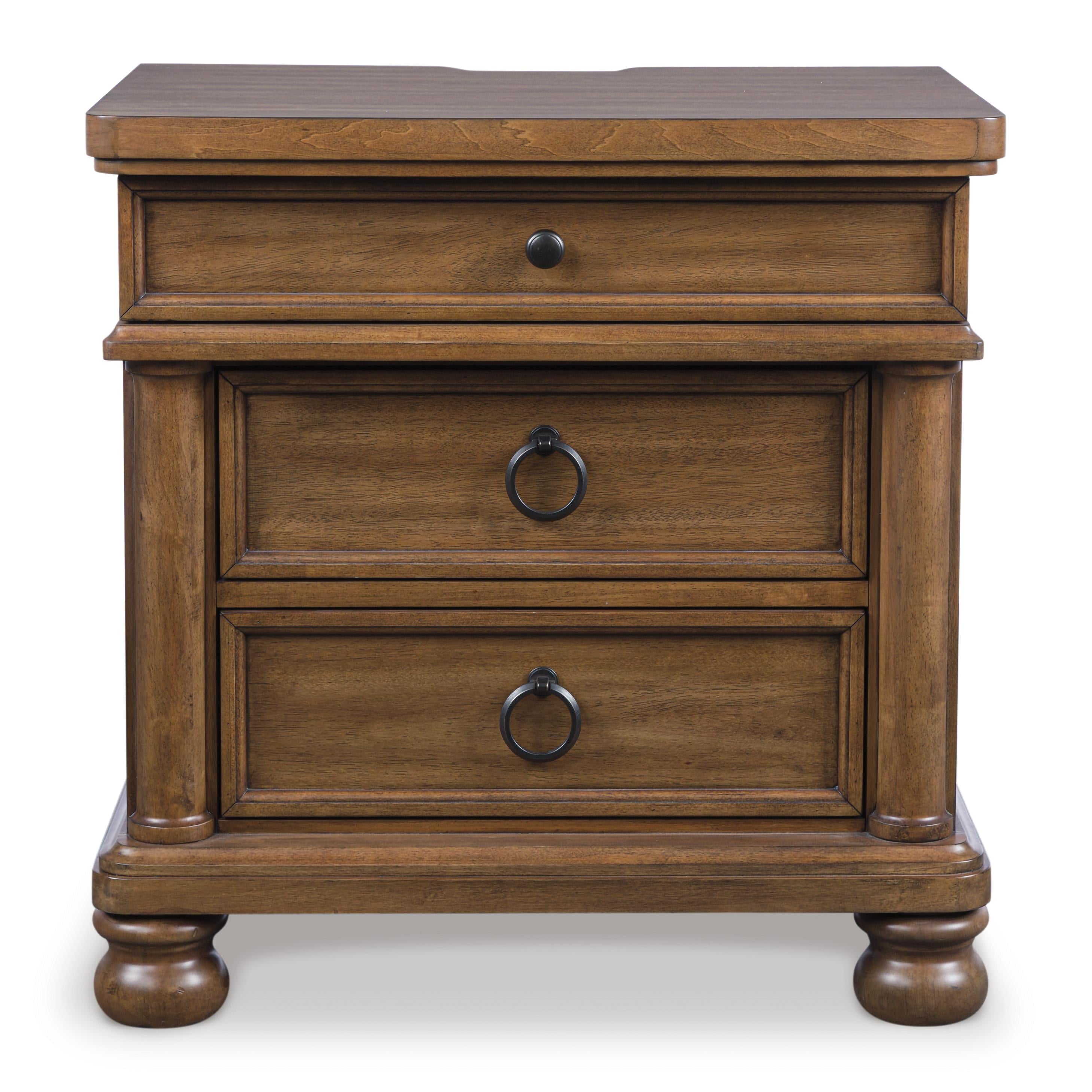 Signature Design by Ashley Rowlenstown PCB824-93 Three Drawer Night Stand - Image 3