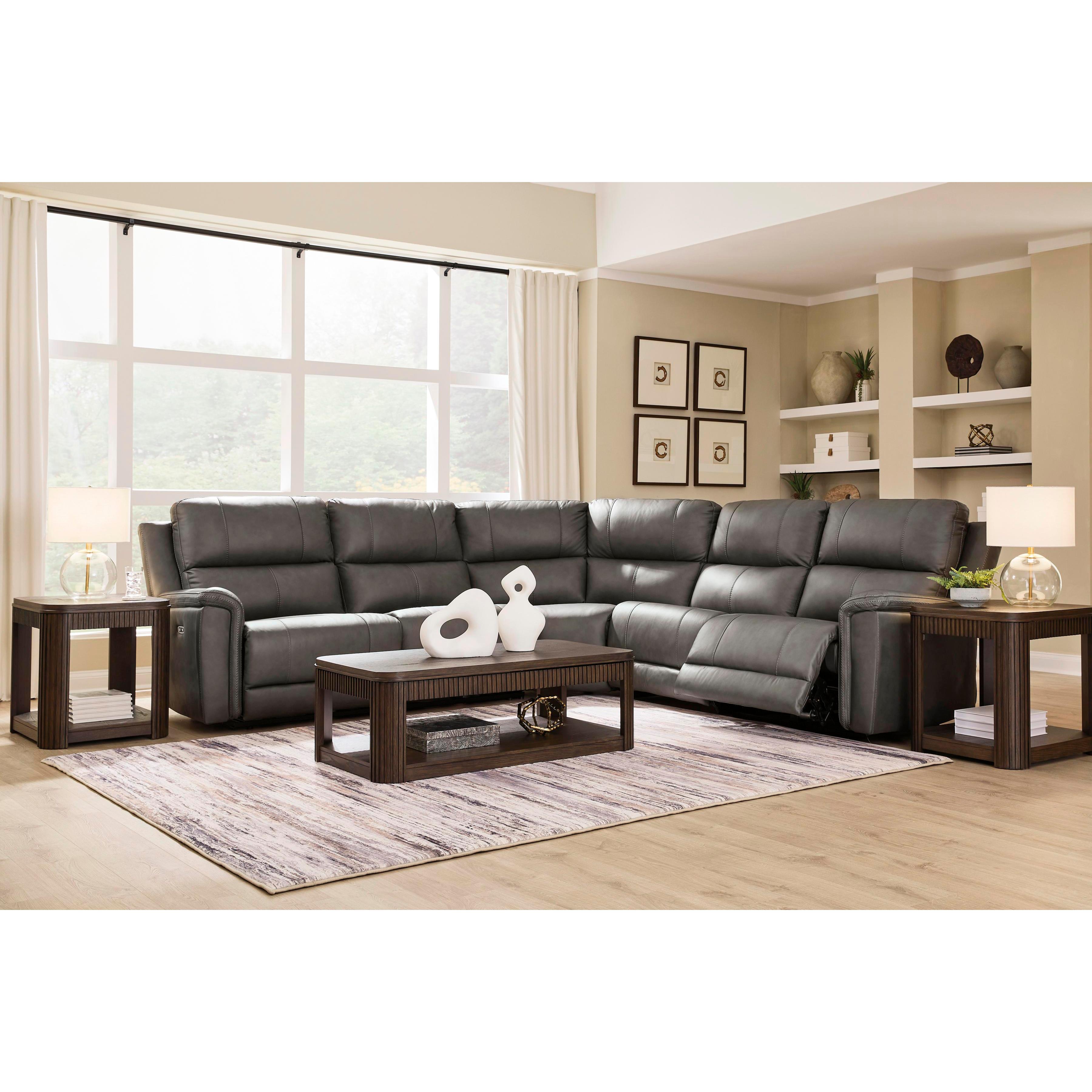 Signature Design by Ashley Bleckley PCU12000S4 5 pc Power Reclining Sectional - Image 3