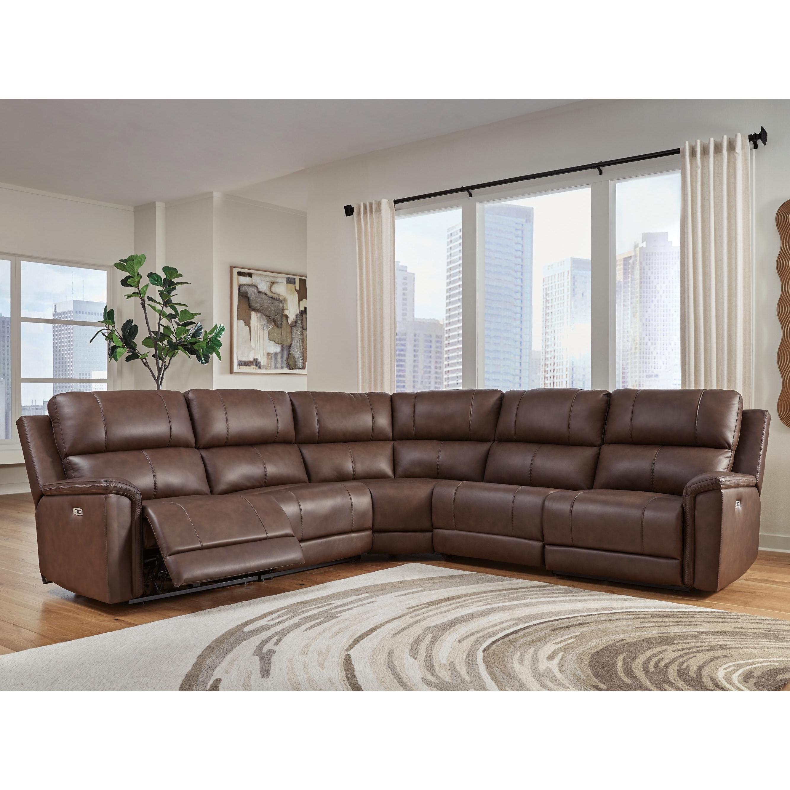 Signature Design by Ashley Bleckley PCU12001S4 5 pc Power Reclining Sectional - Image 2
