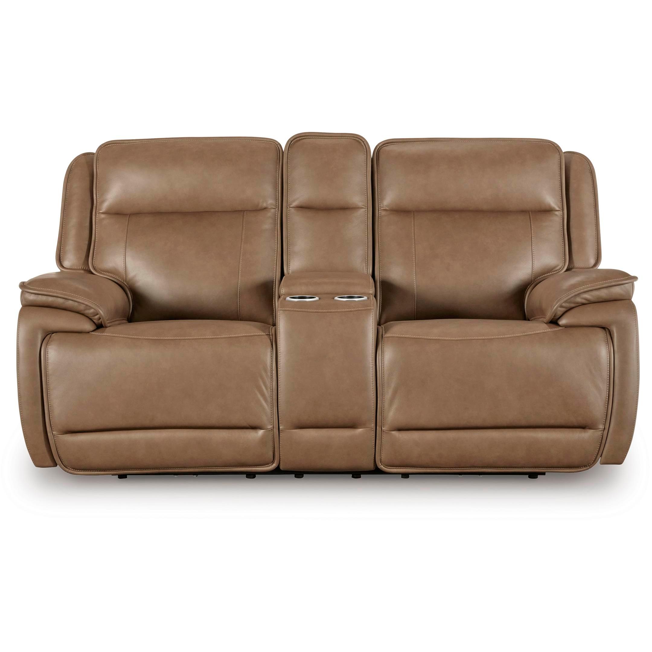 Signature Design by Ashley Glencroft PCU1240018 Power Reclining Loveseat with Console and Adjustable Headrest - Image 2