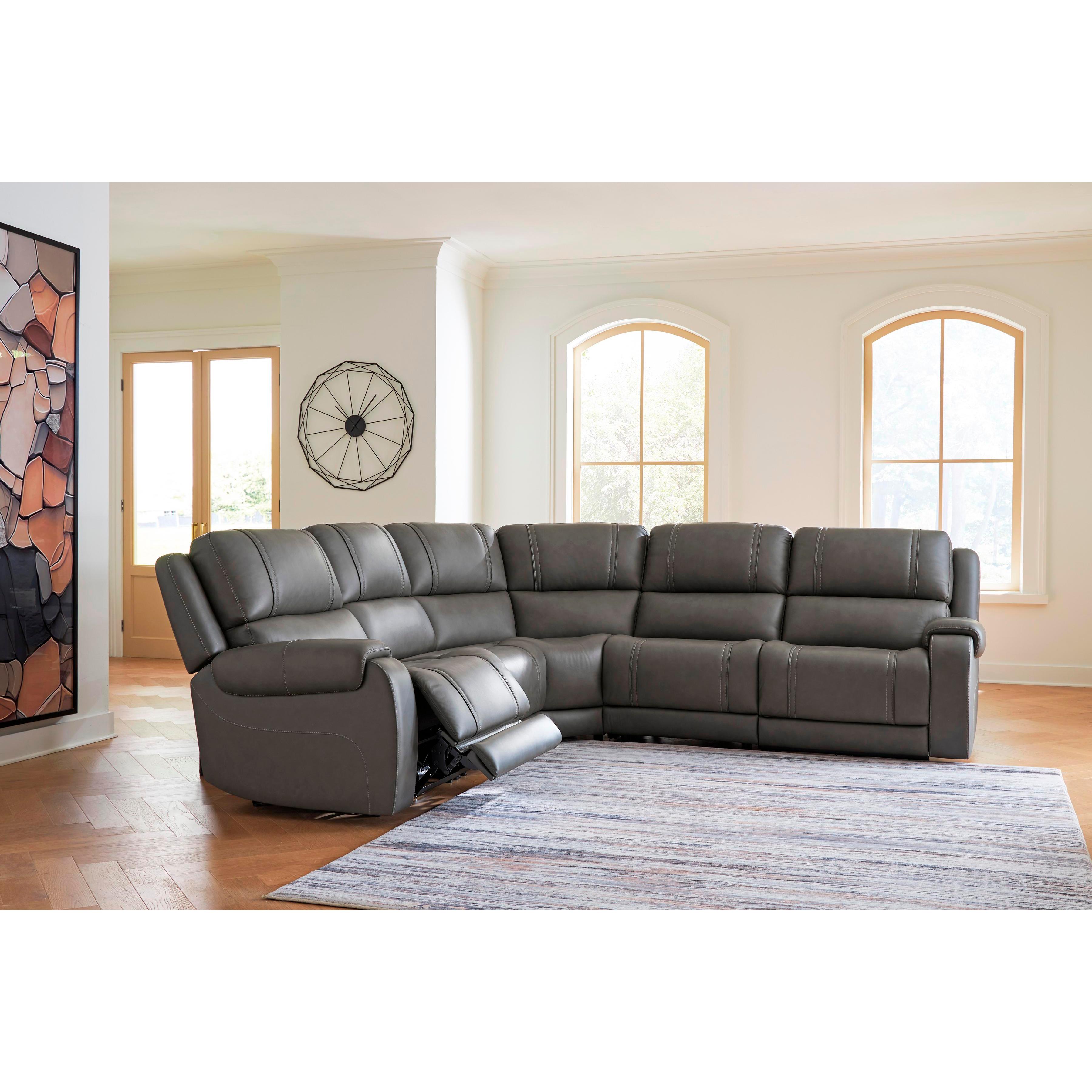 Signature Design by Ashley 5Z - Pittson PCU12600S4 5 pc Power Reclining Sectional - Image 2
