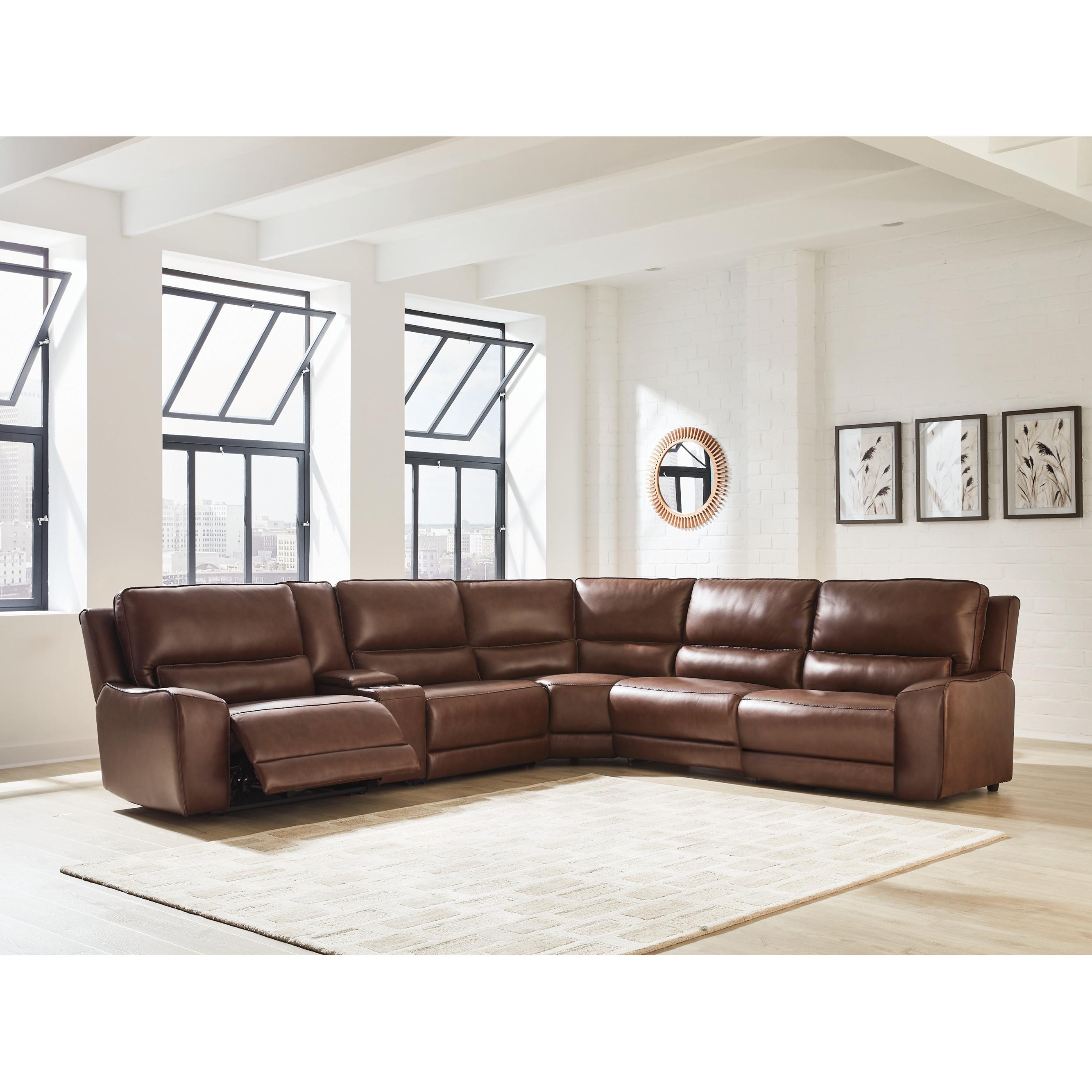 Signature Design by Ashley DeepWakes PCU62607S36 6 pc Reclining Sectional with Storage Console - Image 2