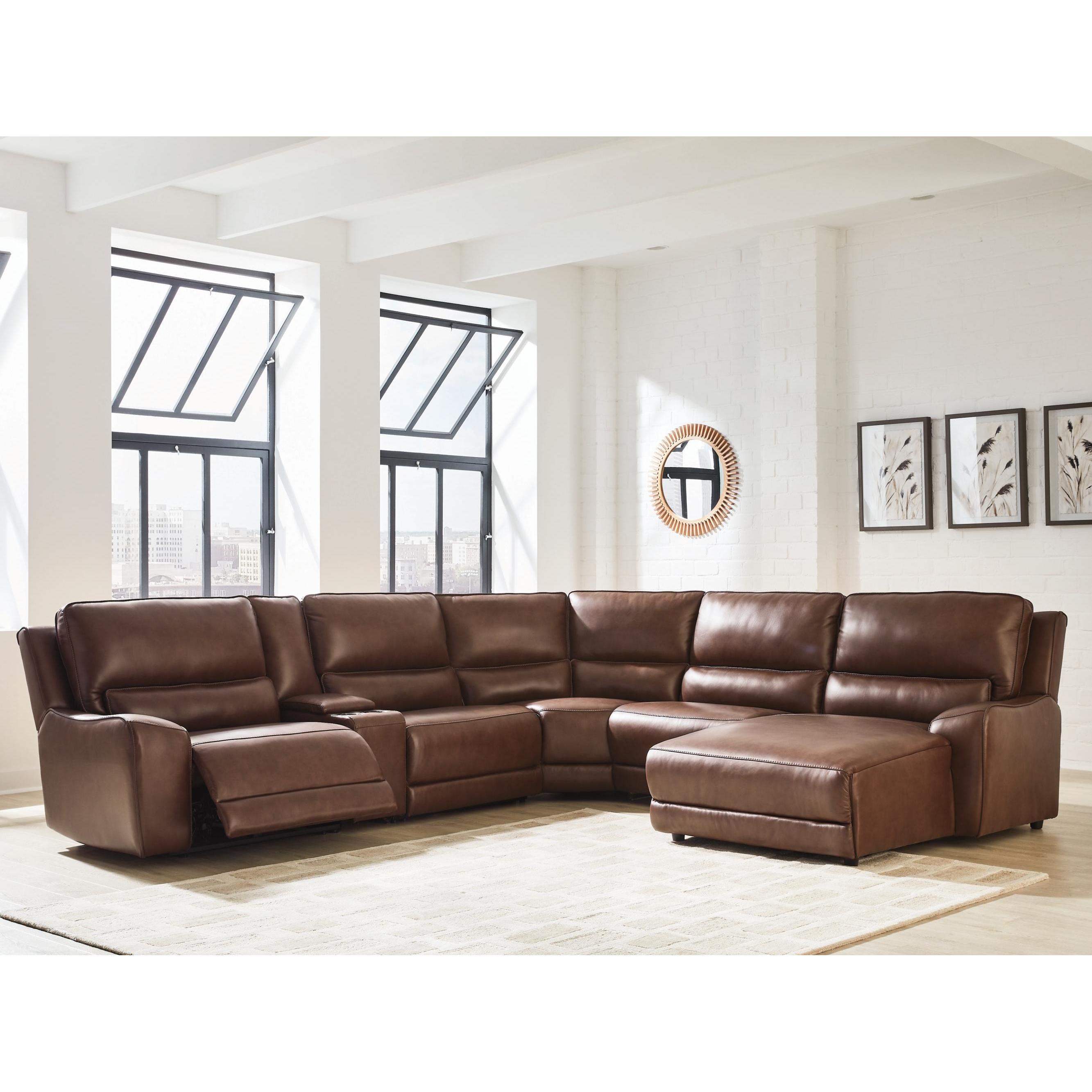 Signature Design by Ashley DeepWakes PCU62607S6 6 pc Power Reclining Sectional with Chaise - Image 2
