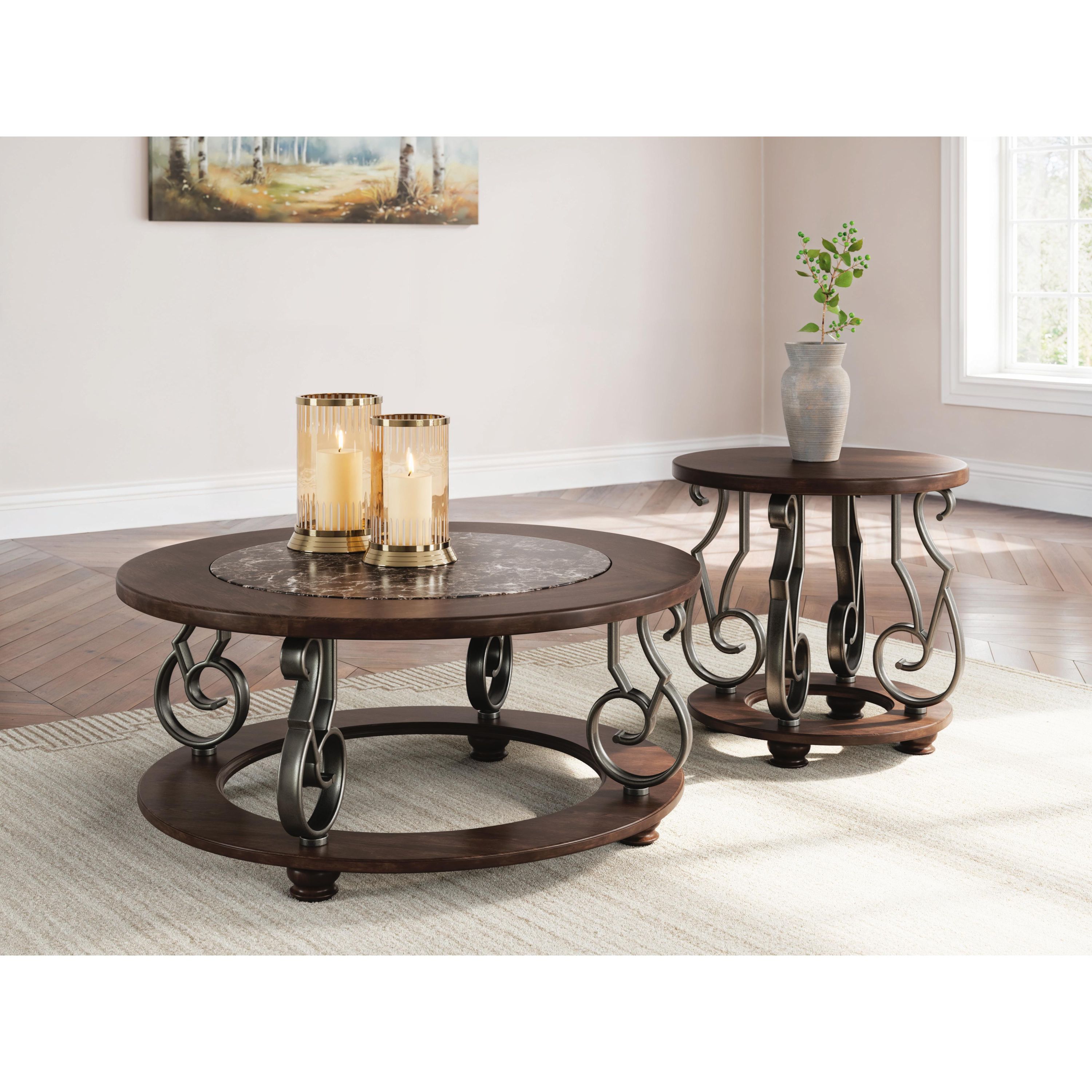 Signature Design by Ashley Frallyn T623T1 Coffee Table and 2 Ends - Image 1
