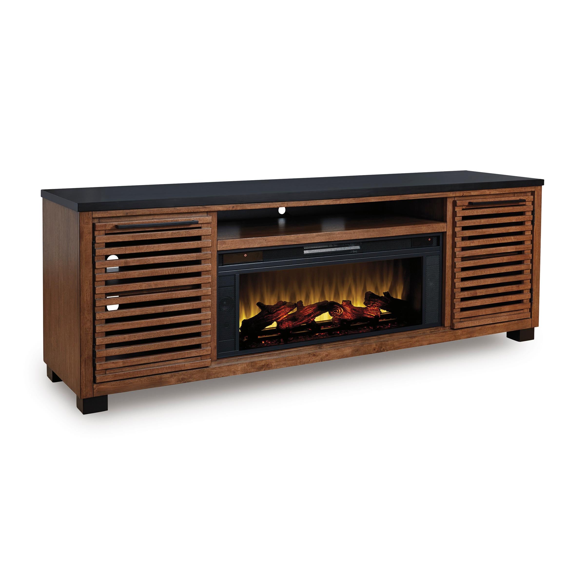 Signature Design by Ashley Kallari W737W1 84" TV Stand with Electric Fireplace - Image 1