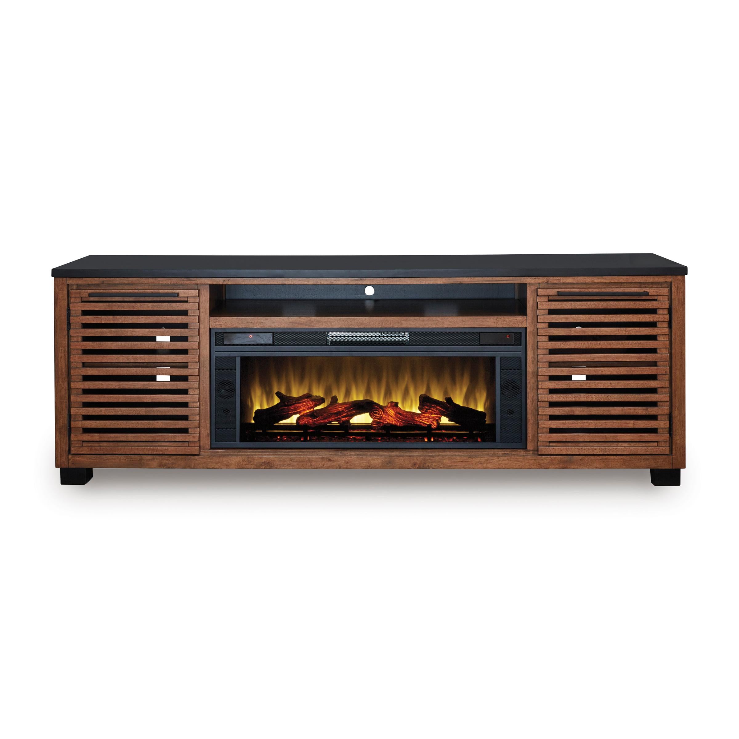 Signature Design by Ashley Kallari W737W1 84" TV Stand with Electric Fireplace - Image 2