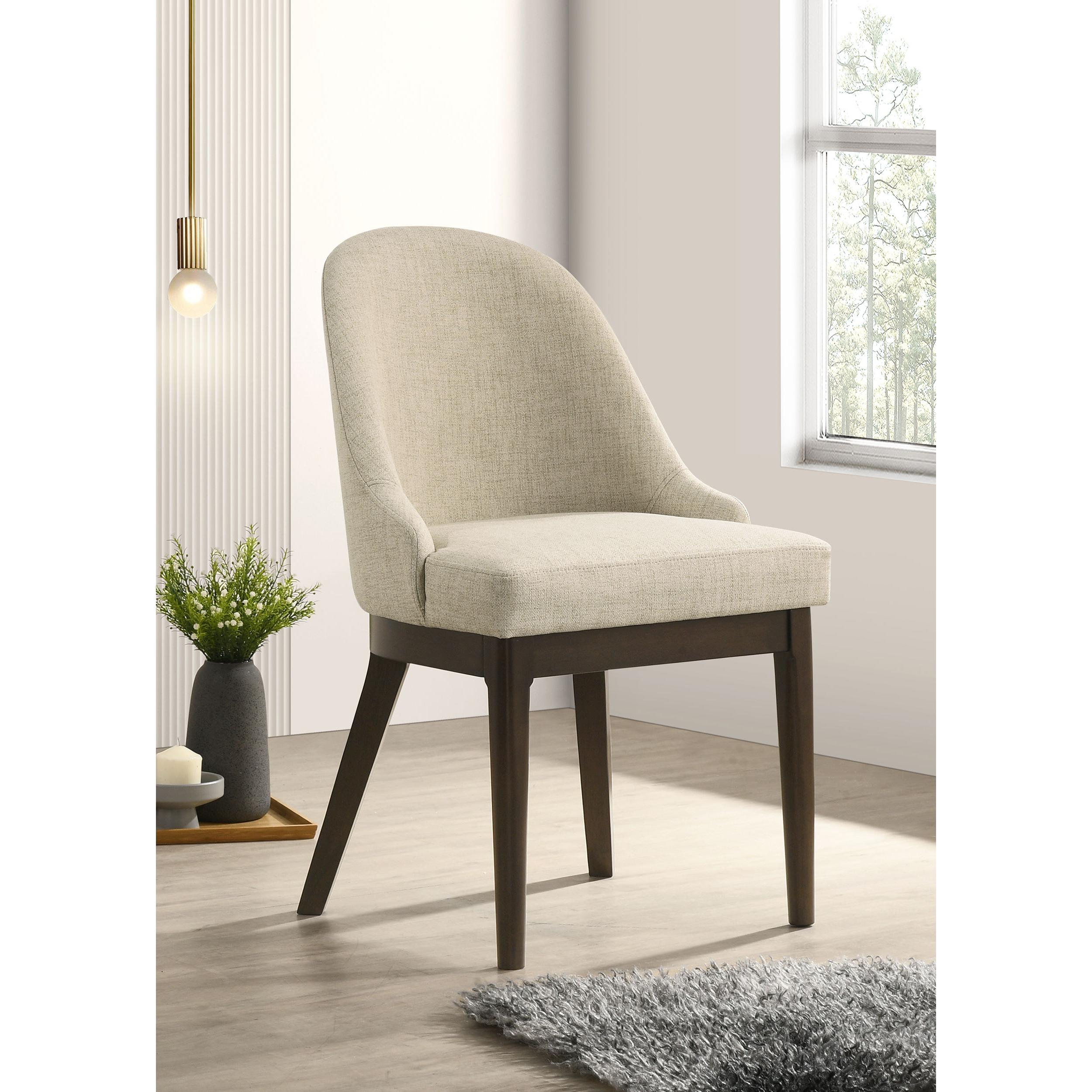 Coaster Furniture Reseda 193672 Set of 2 Upholstered Dining Side Chair - Beige - Image 2