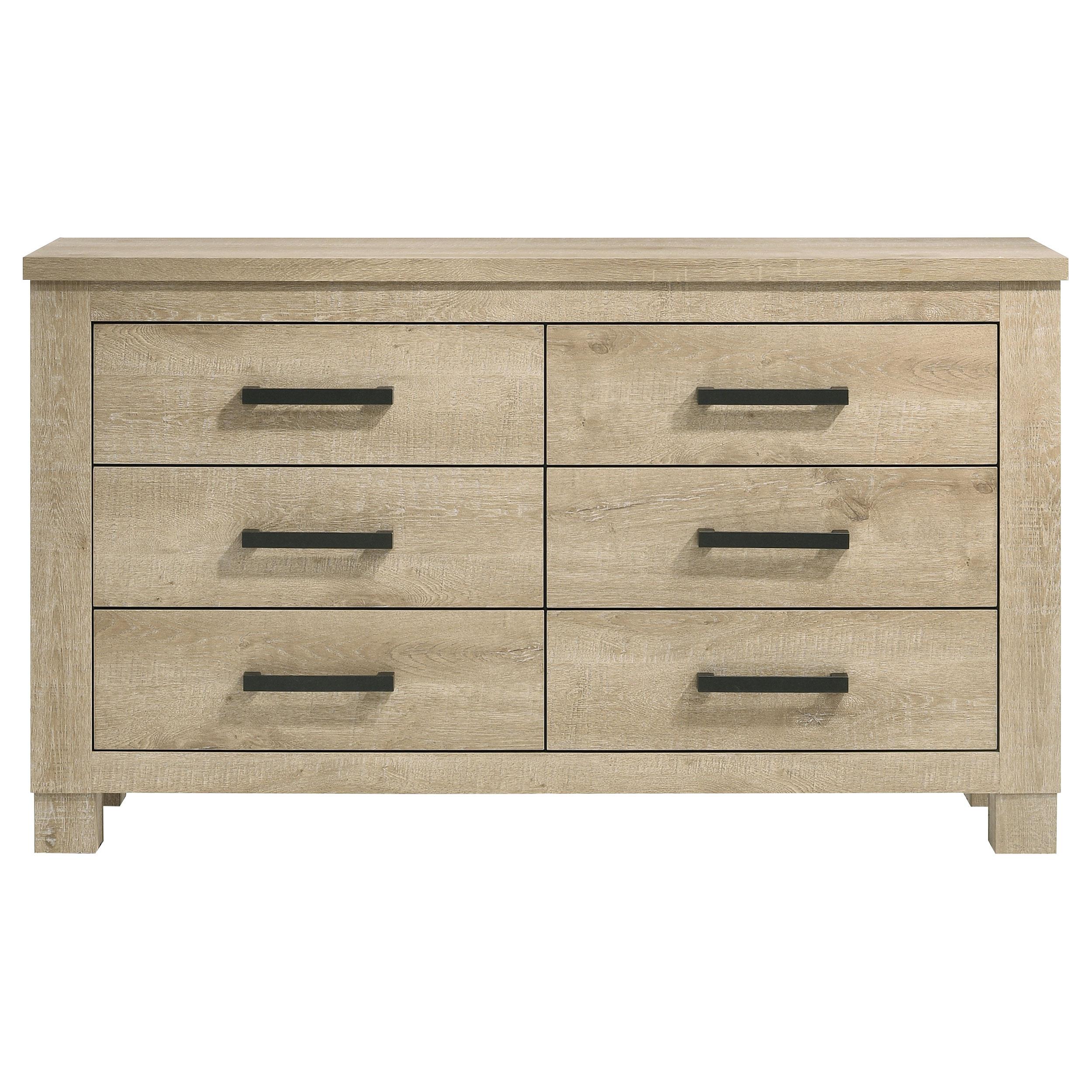 Coaster Furniture Oakglen 225103 6-drawer Dresser - Weathered Oak - Image 3