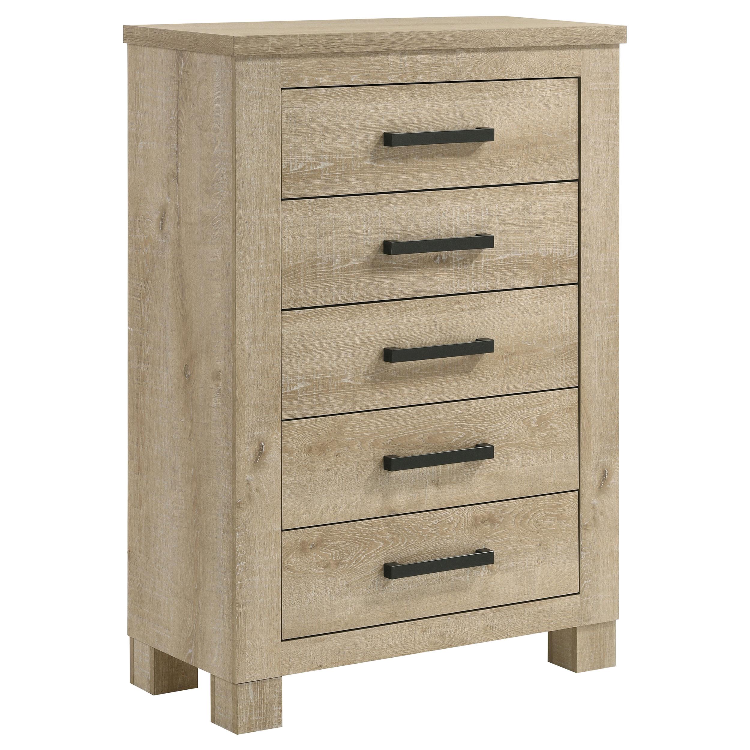 Coaster Furniture Oakglen 225105 5-drawer Chest - Weathered Oak - Image 1