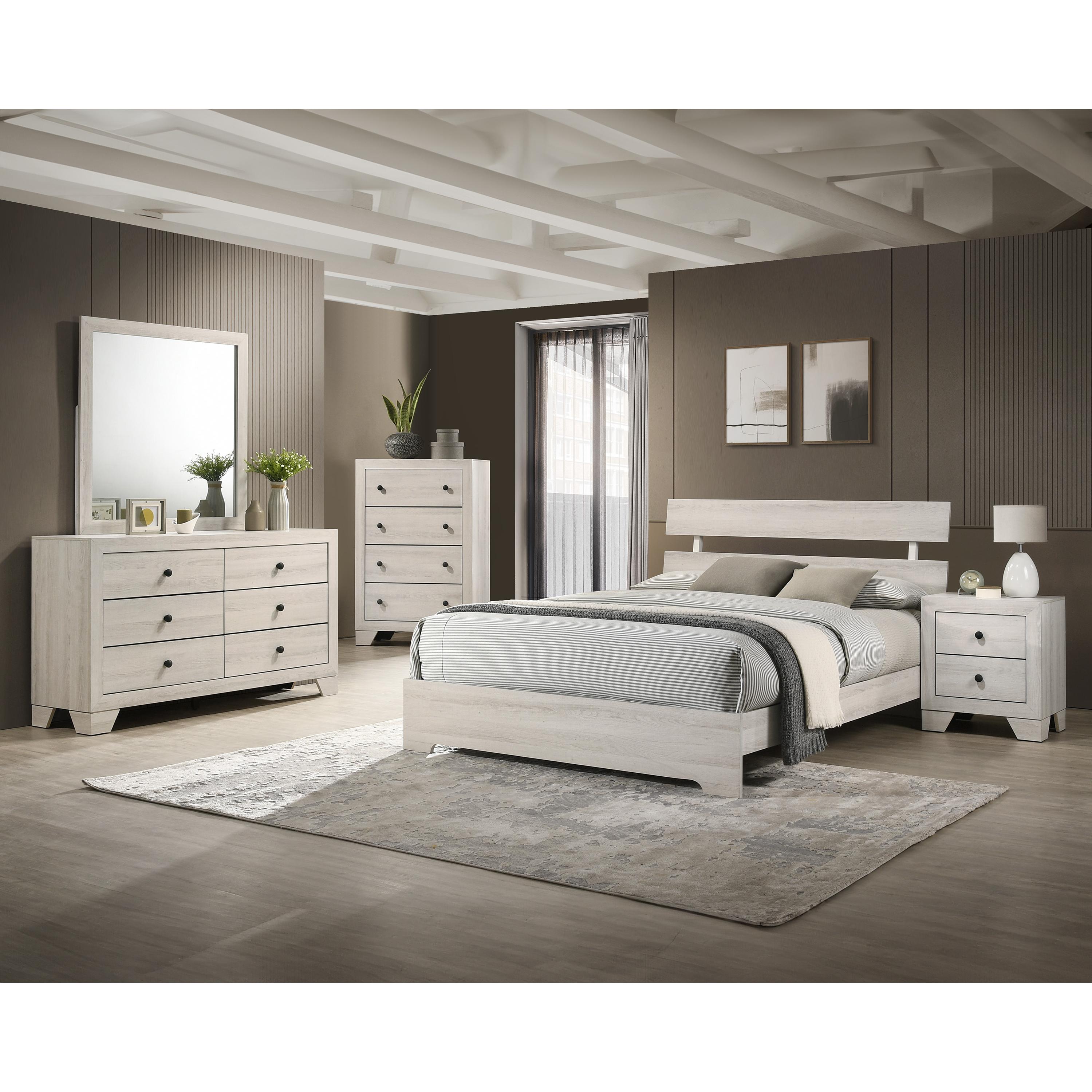 Crown Mark Atticus B6982-K-BED King Bed - White - Image 2
