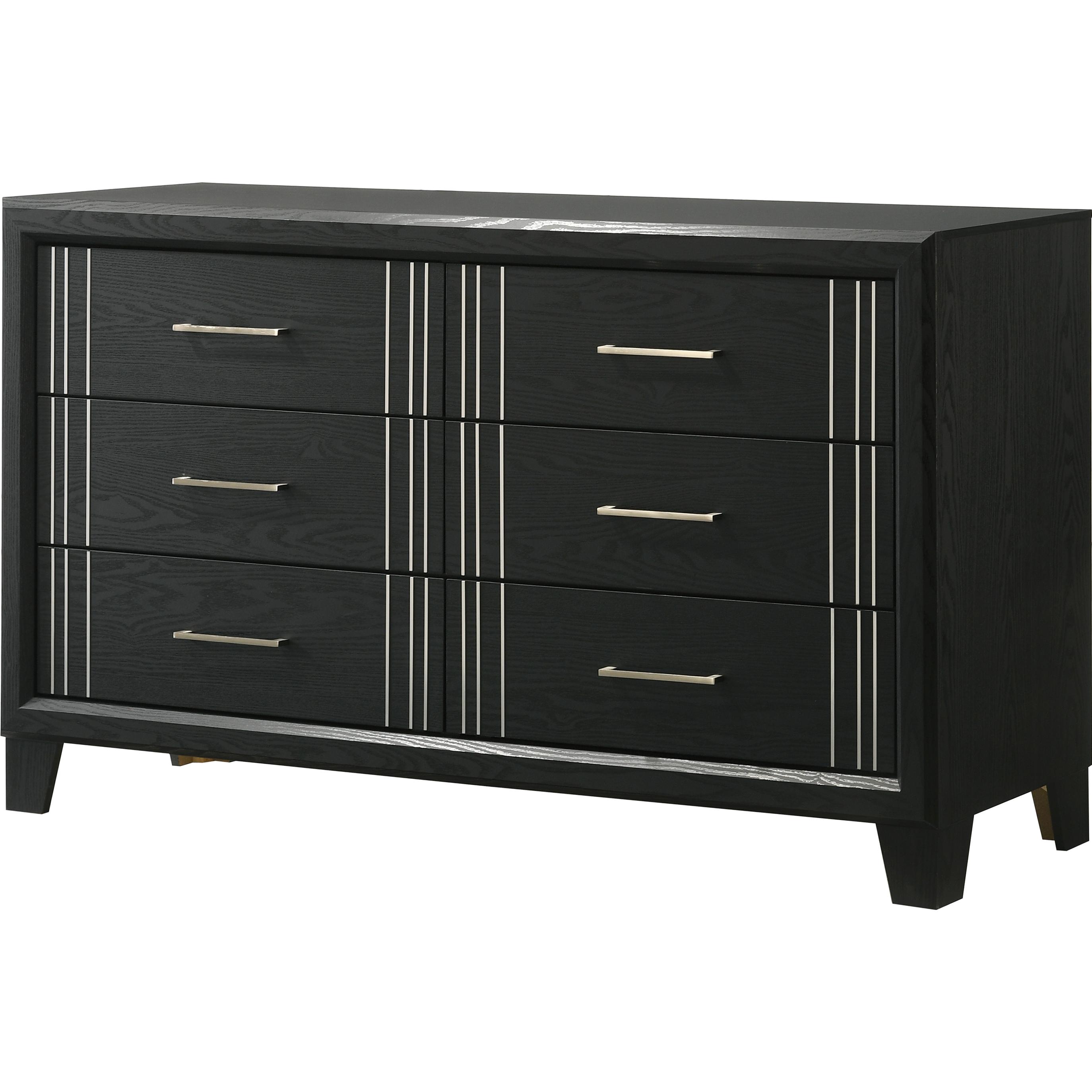 Crown Mark Charlie B9235-1 Dresser - Charcoal - Image 1