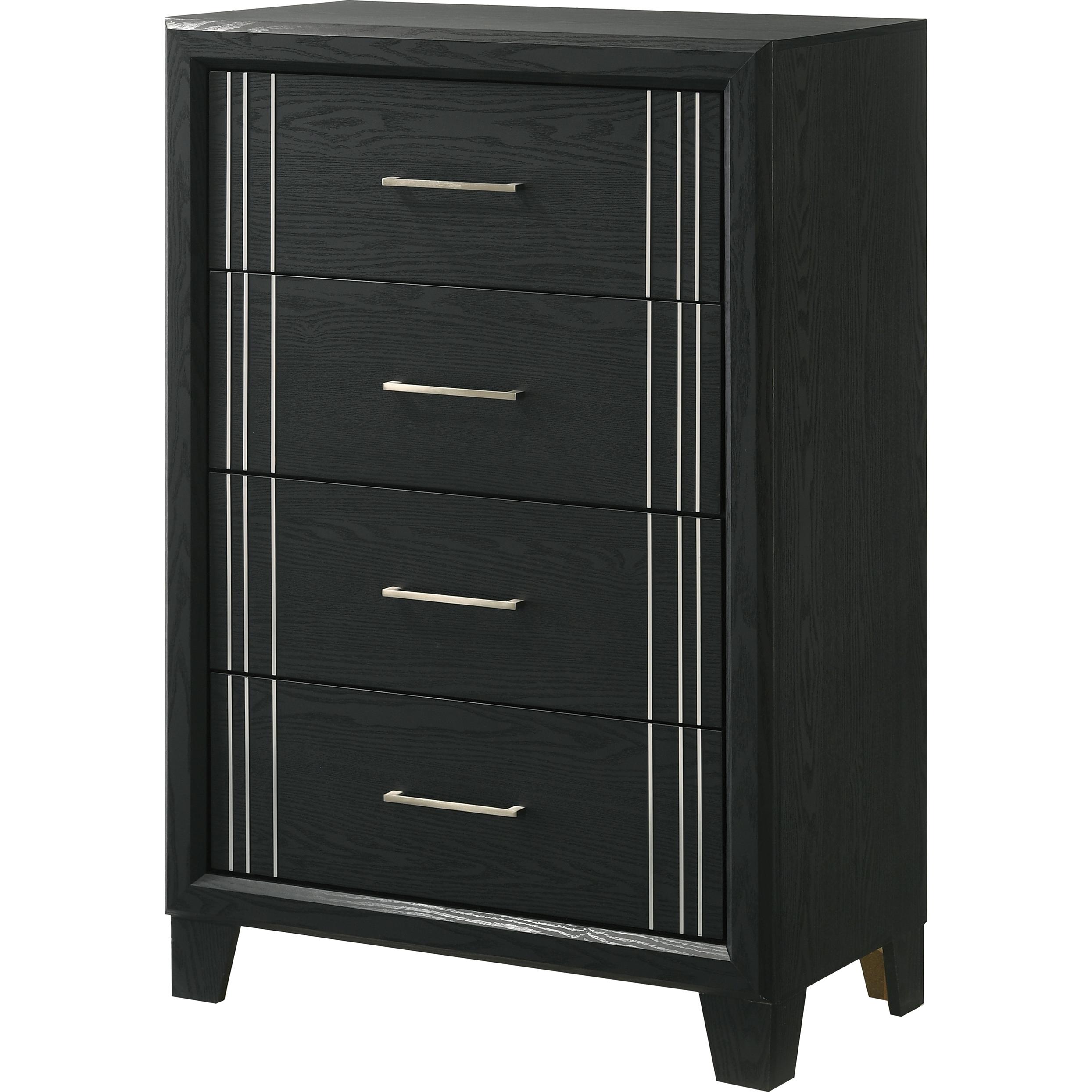 Crown Mark Charlie B9235-4 Chest - Charcoal - Image 1
