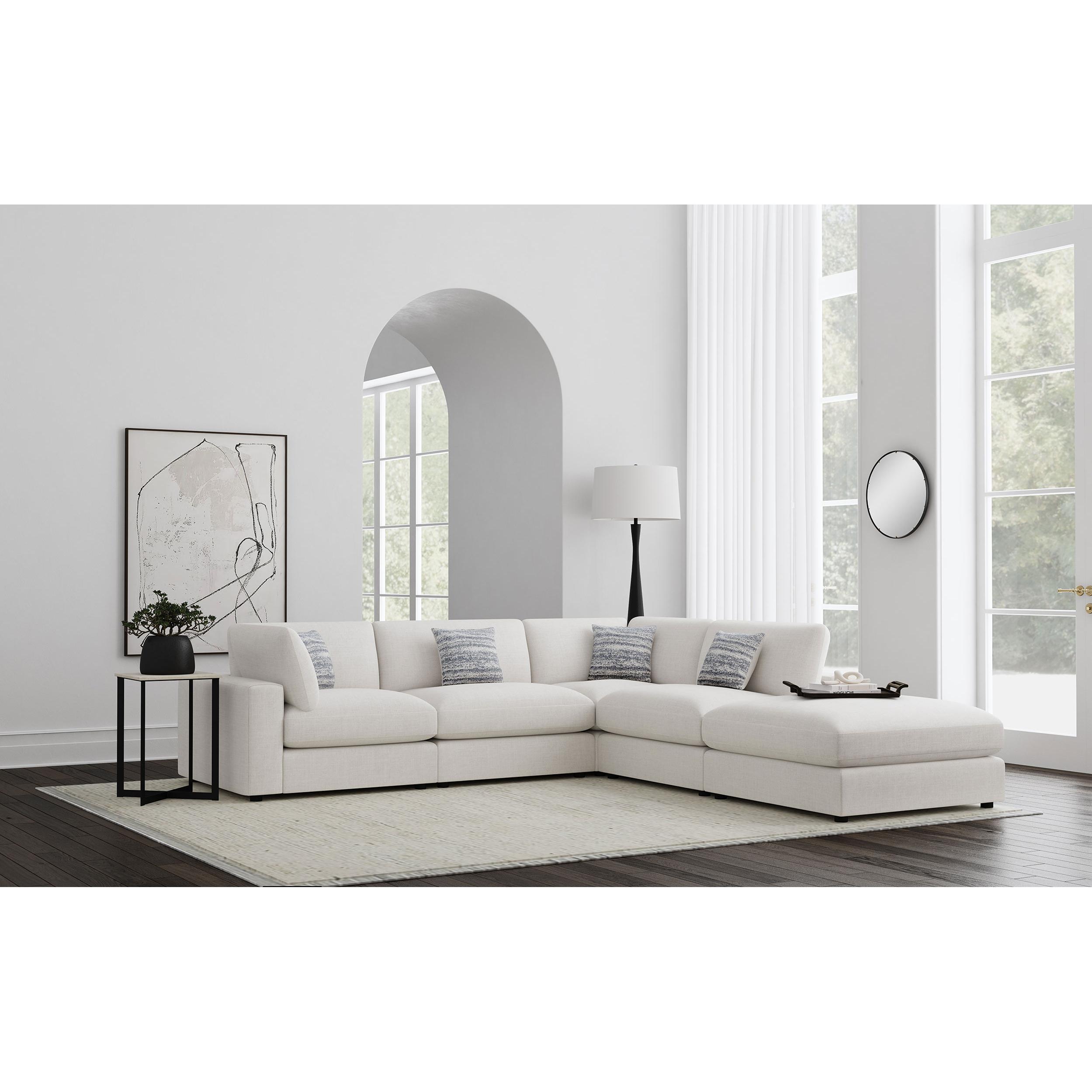 Coaster Furniture Serene 551321-SETC 5 pc Upholstered Modular Sectional - Beige - Image 2