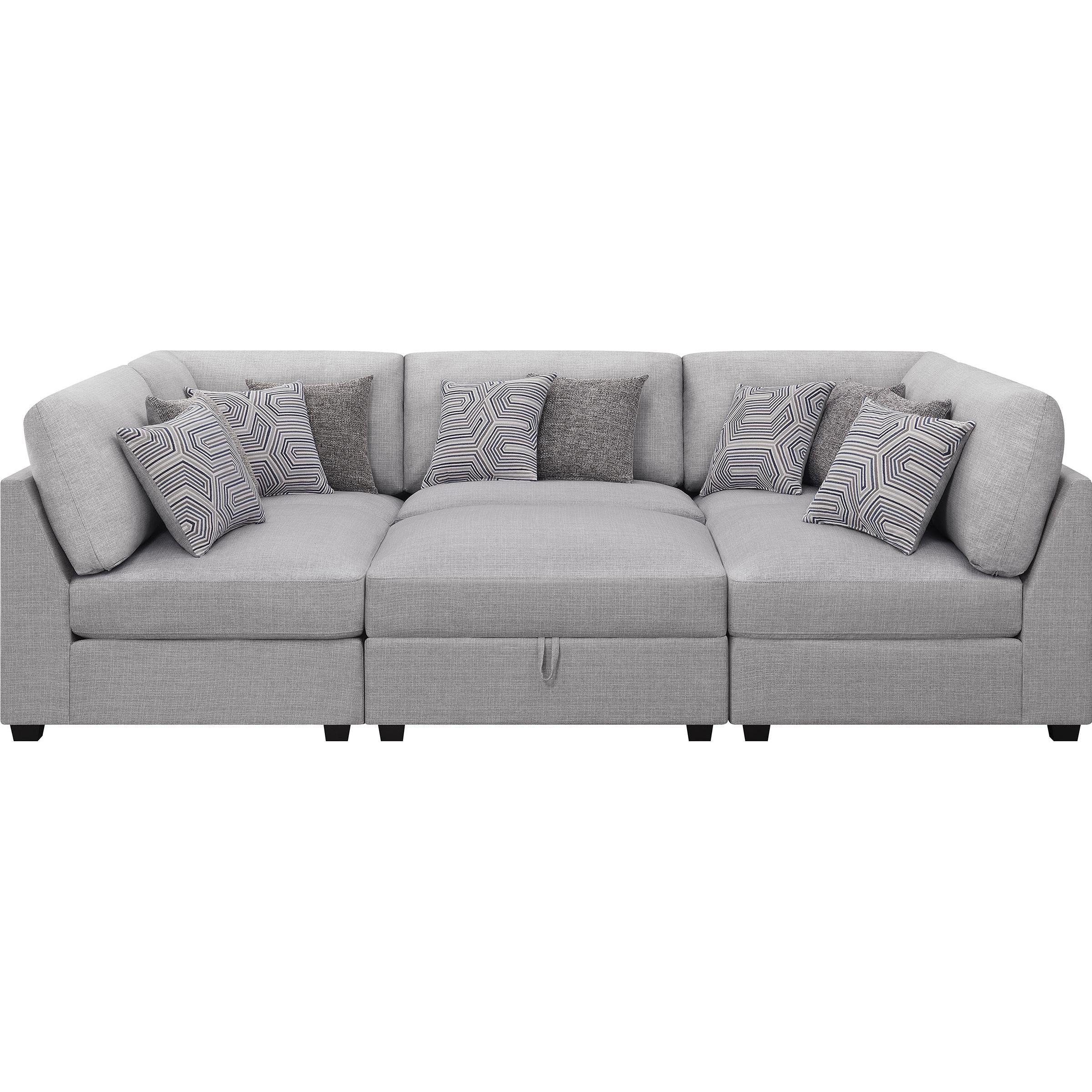 Coaster Furniture Cambria 551511-S6A 6 pc Upholstered Modular Sectional - Grey - Image 3
