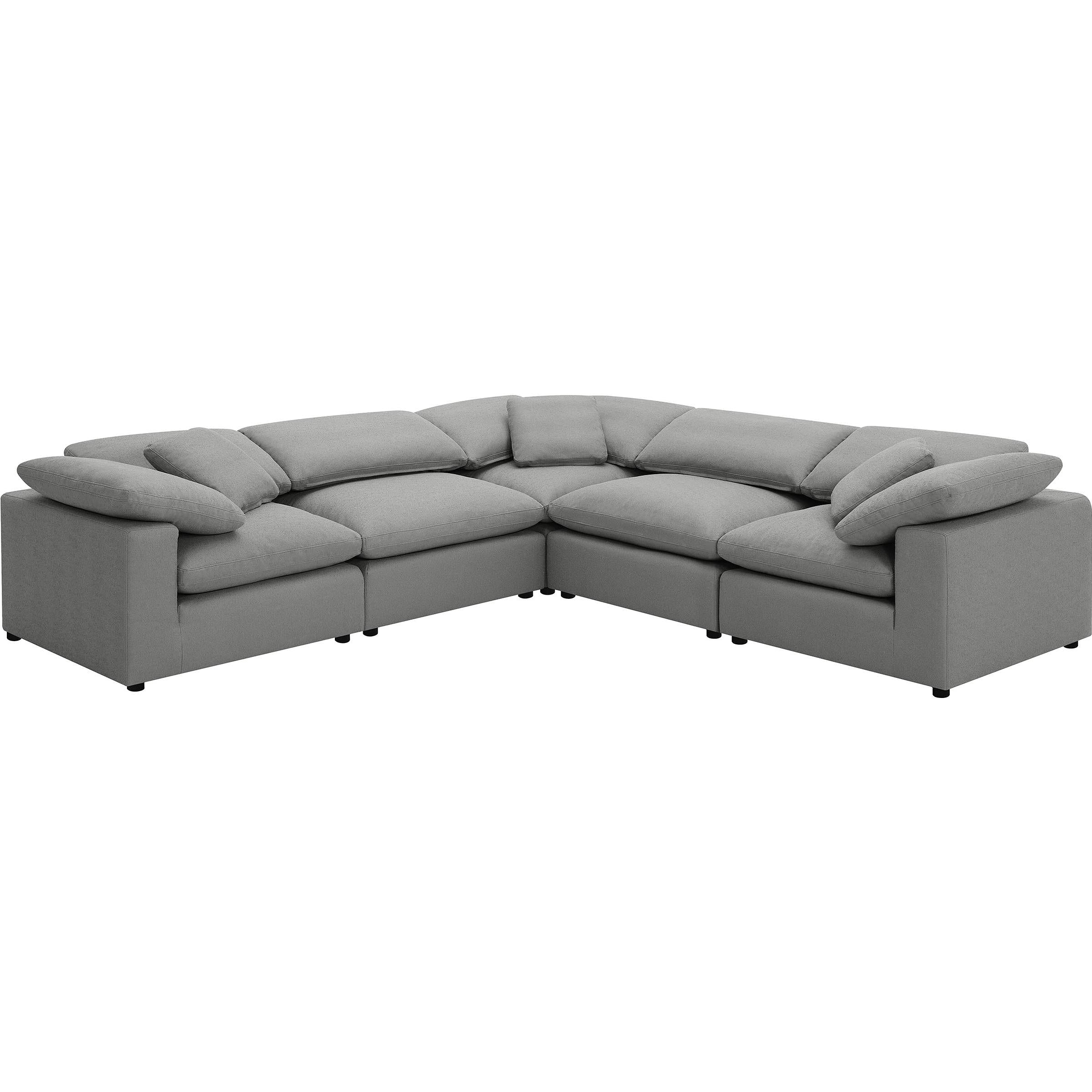 Coaster Furniture Raleigh 551754-SETB 5 pc Boucle Upholstered Modular Sectional - Grey - Image 1