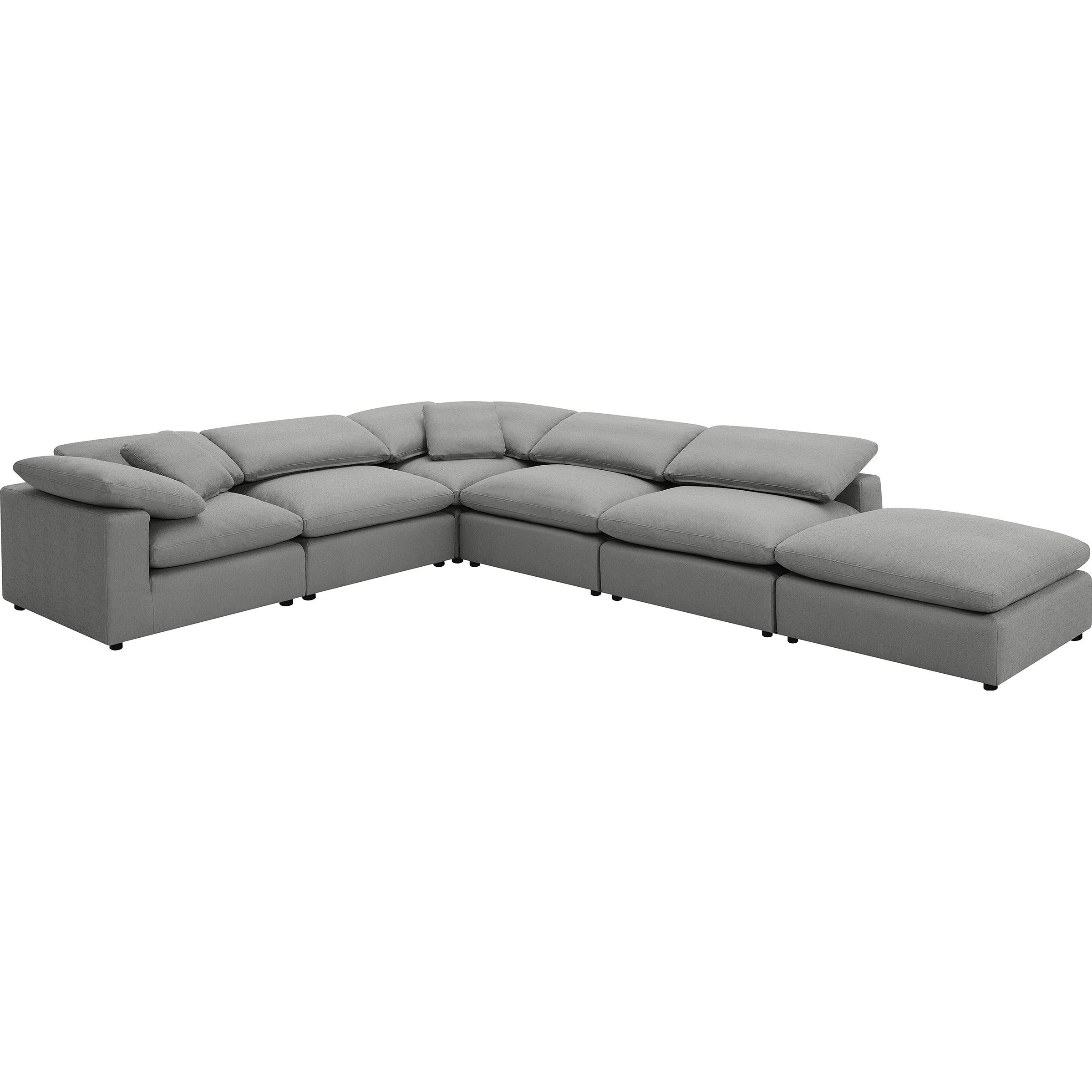 Coaster Furniture Raleigh 551754-SET 6 pc Boucle Upholstered Modular Sectional - Grey - Image 1