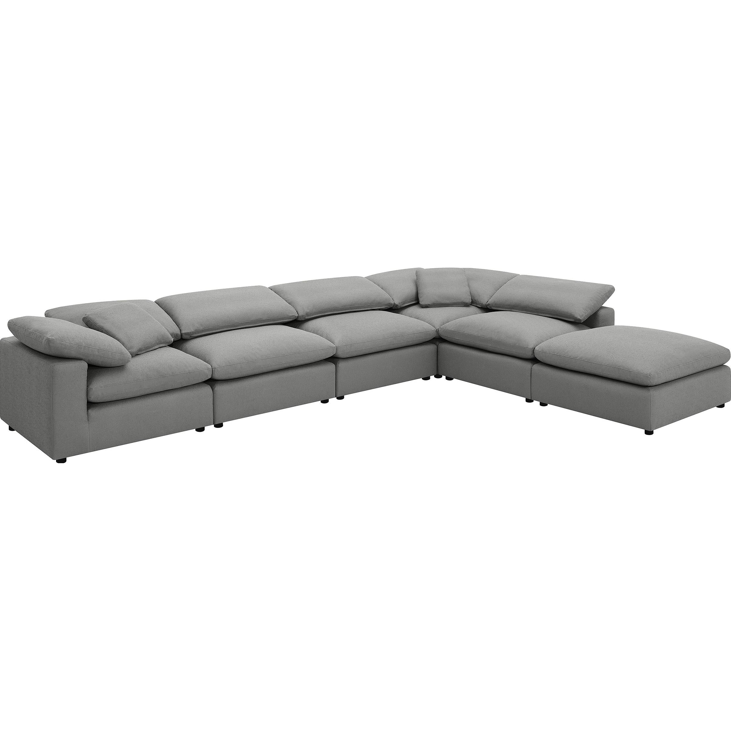 Coaster Furniture Raleigh 551754-SET 6 pc Boucle Upholstered Modular Sectional - Grey - Image 2