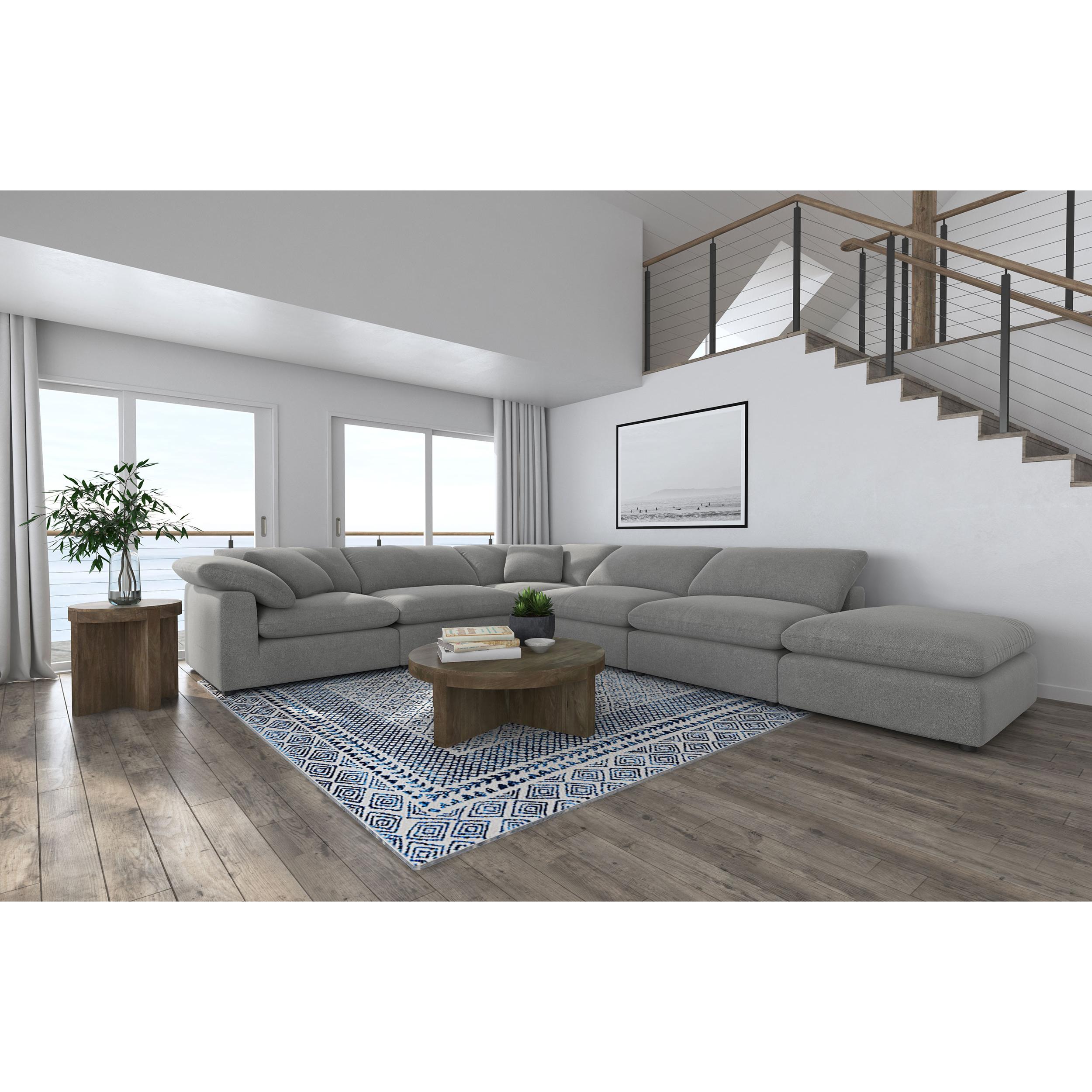 Coaster Furniture Raleigh 551754-SET 6 pc Boucle Upholstered Modular Sectional - Grey - Image 3