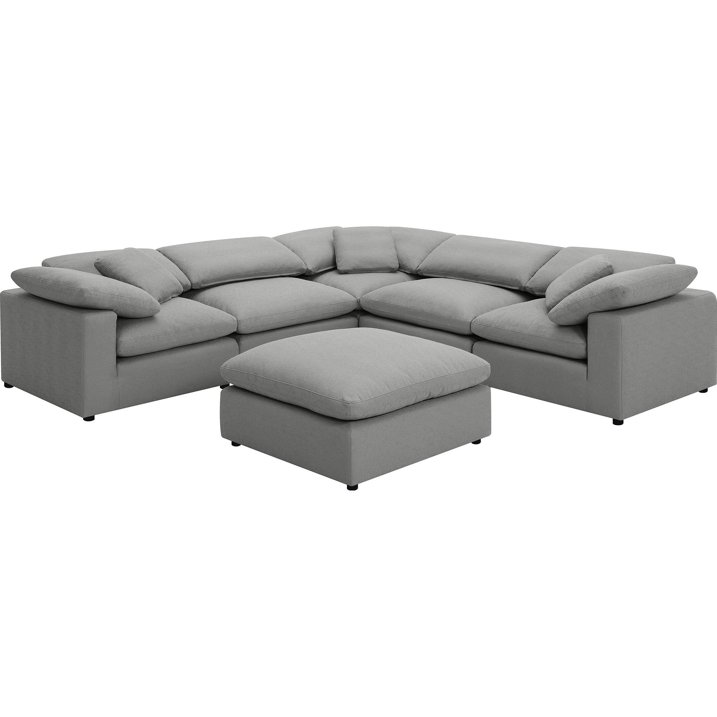 Coaster Furniture Raleigh 551754-SETA 6 pc Boucle Upholstered Modular Sectional - Grey - Image 1