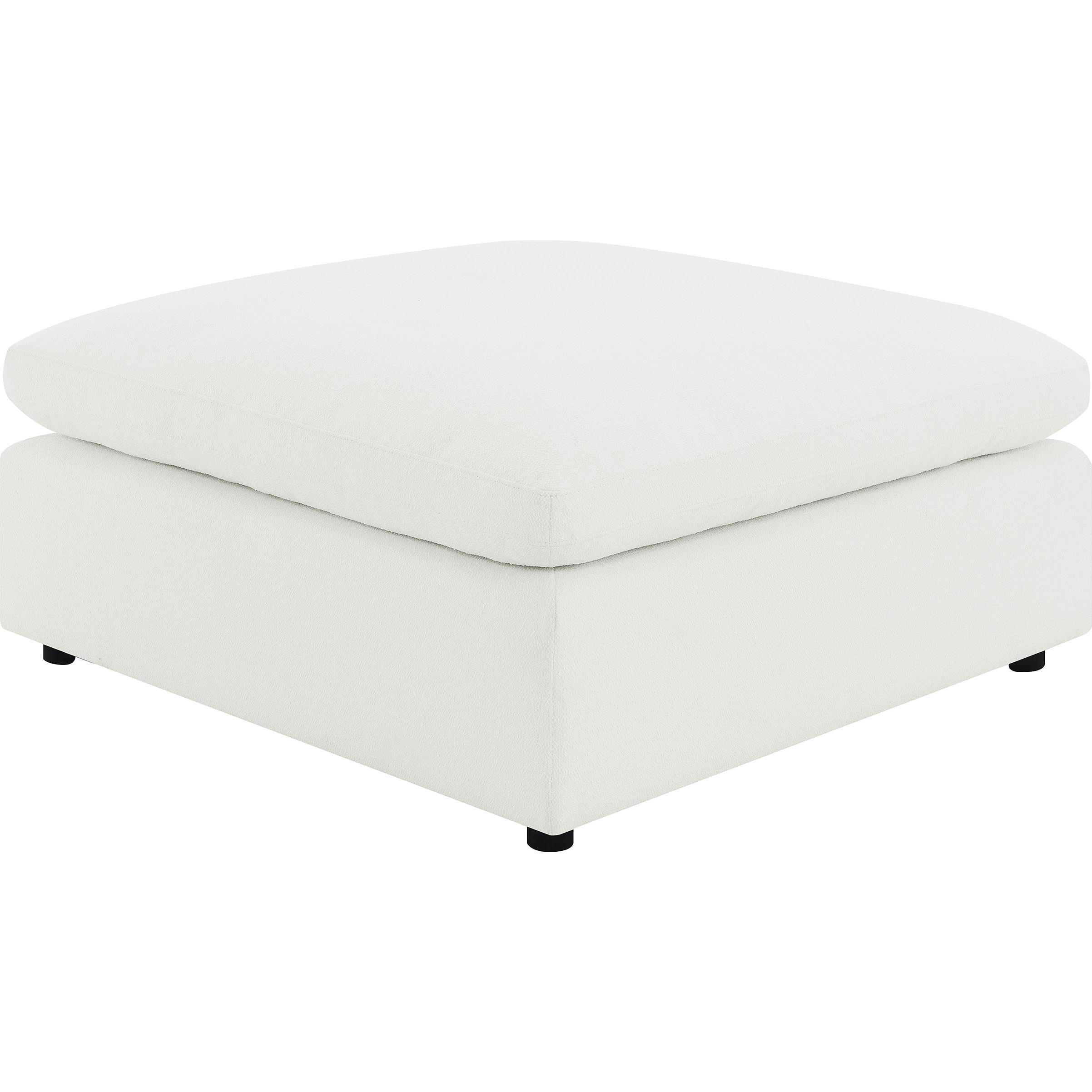 Coaster Furniture Raleigh 551753 Boucle Upholstered Ottoman – Ivory