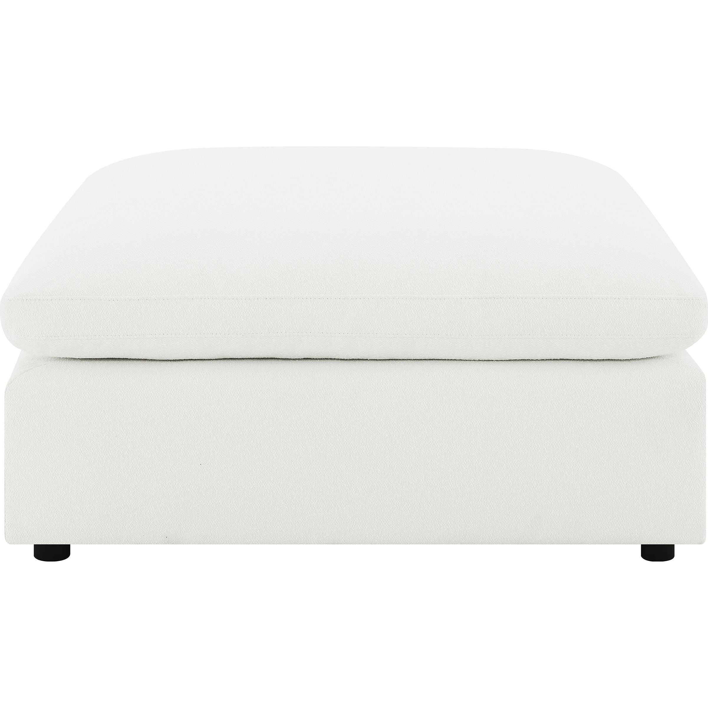 Coaster Furniture Raleigh 551753 Boucle Upholstered Ottoman - Ivory - Image 3