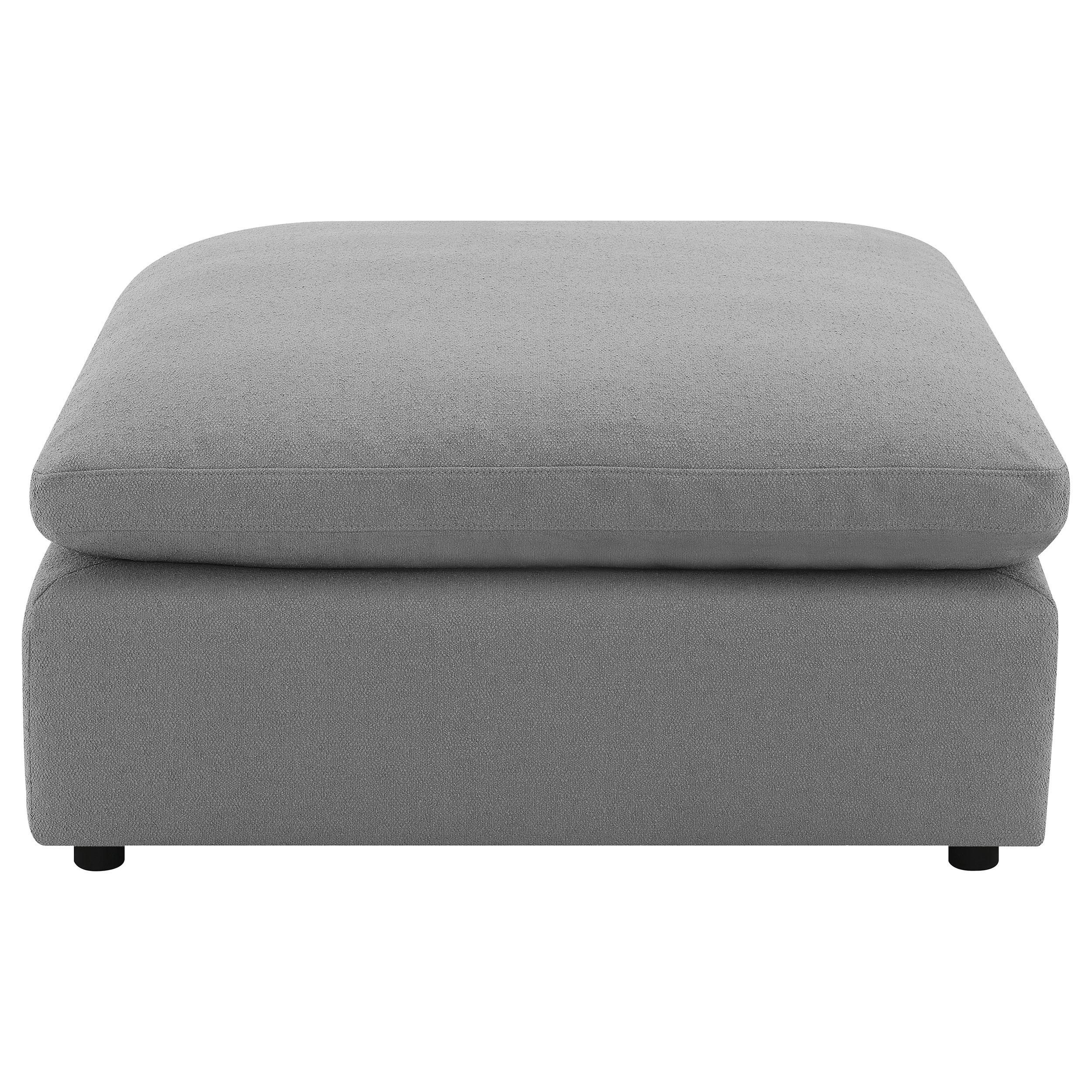 Coaster Furniture Raleigh 551756 Boucle Upholstered Ottoman - Grey - Image 3