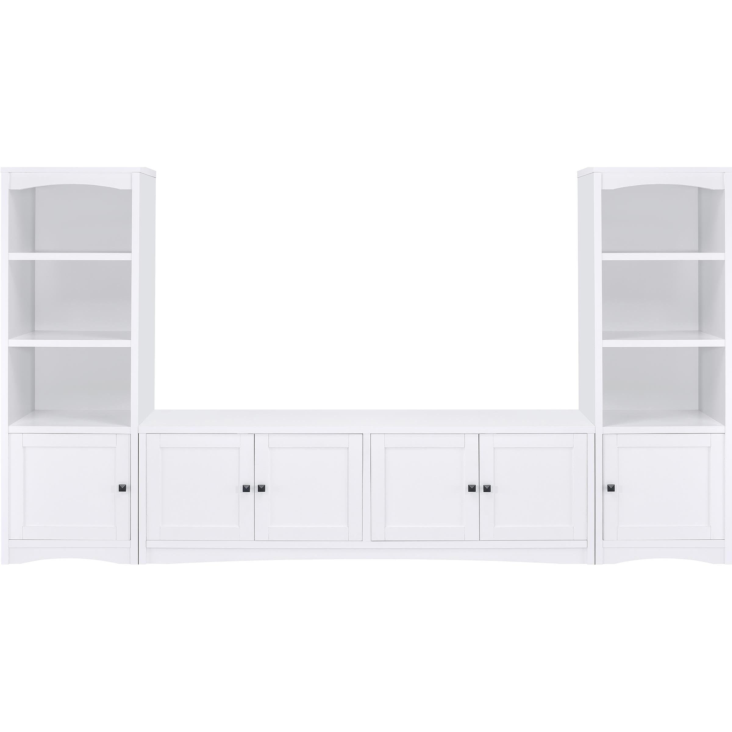 Coaster Furniture Laughlin 724113-SET 3-piece Entertainment Center TV Stand - White - Image 3