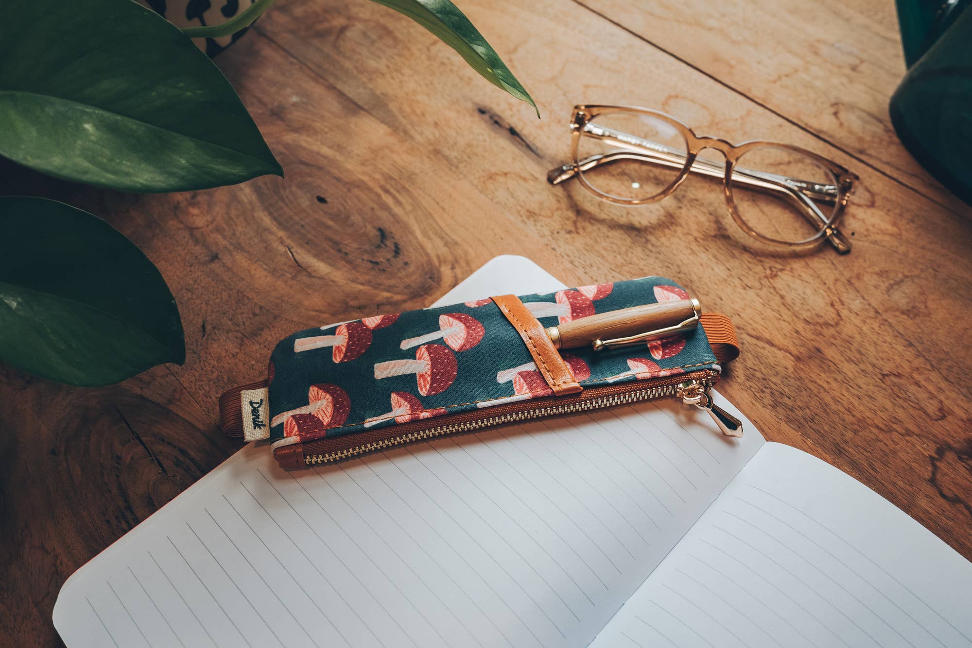 Navy Mushroom Notebook Pouch - Image 2