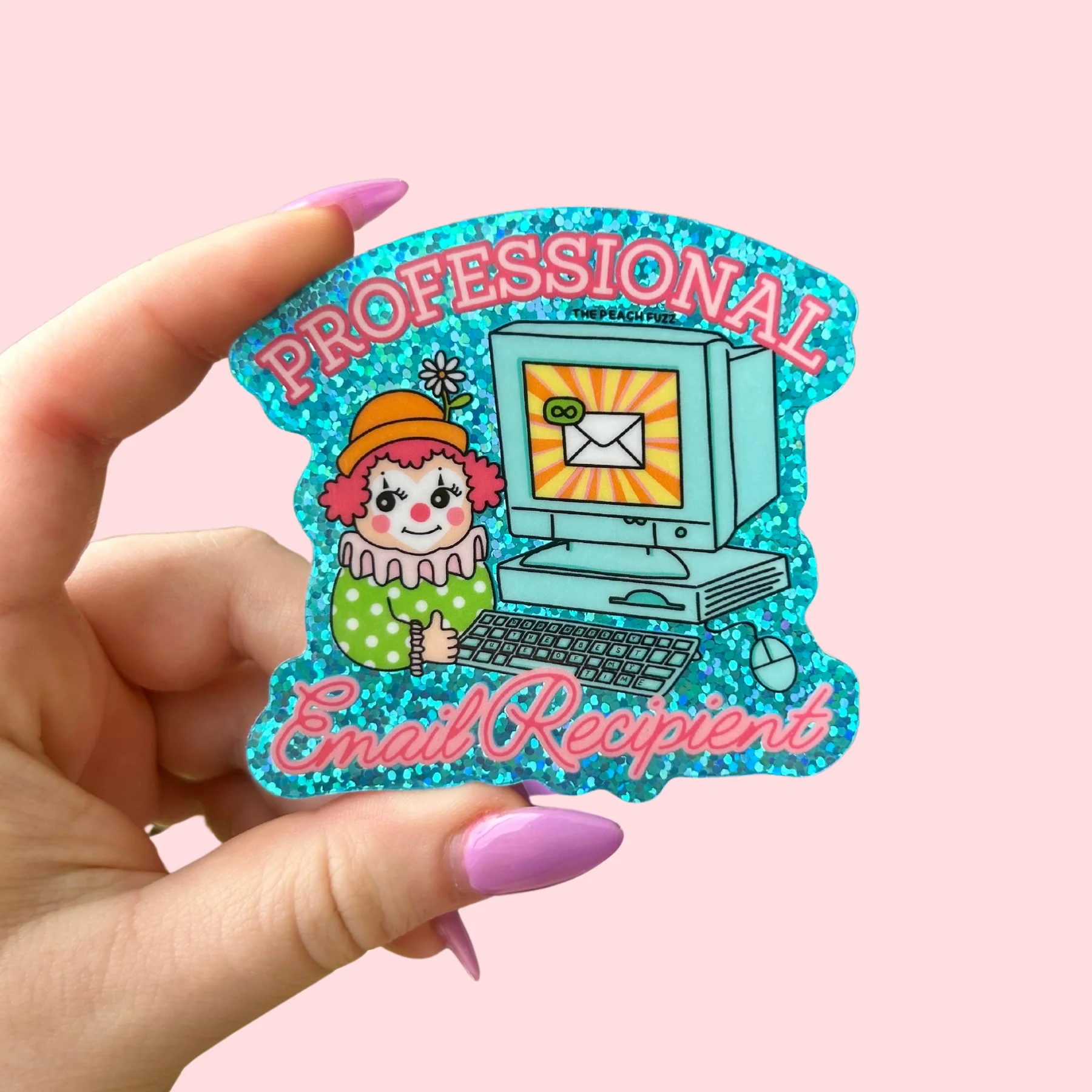 Professional Email Recipient Glitter Sticker - Image 1