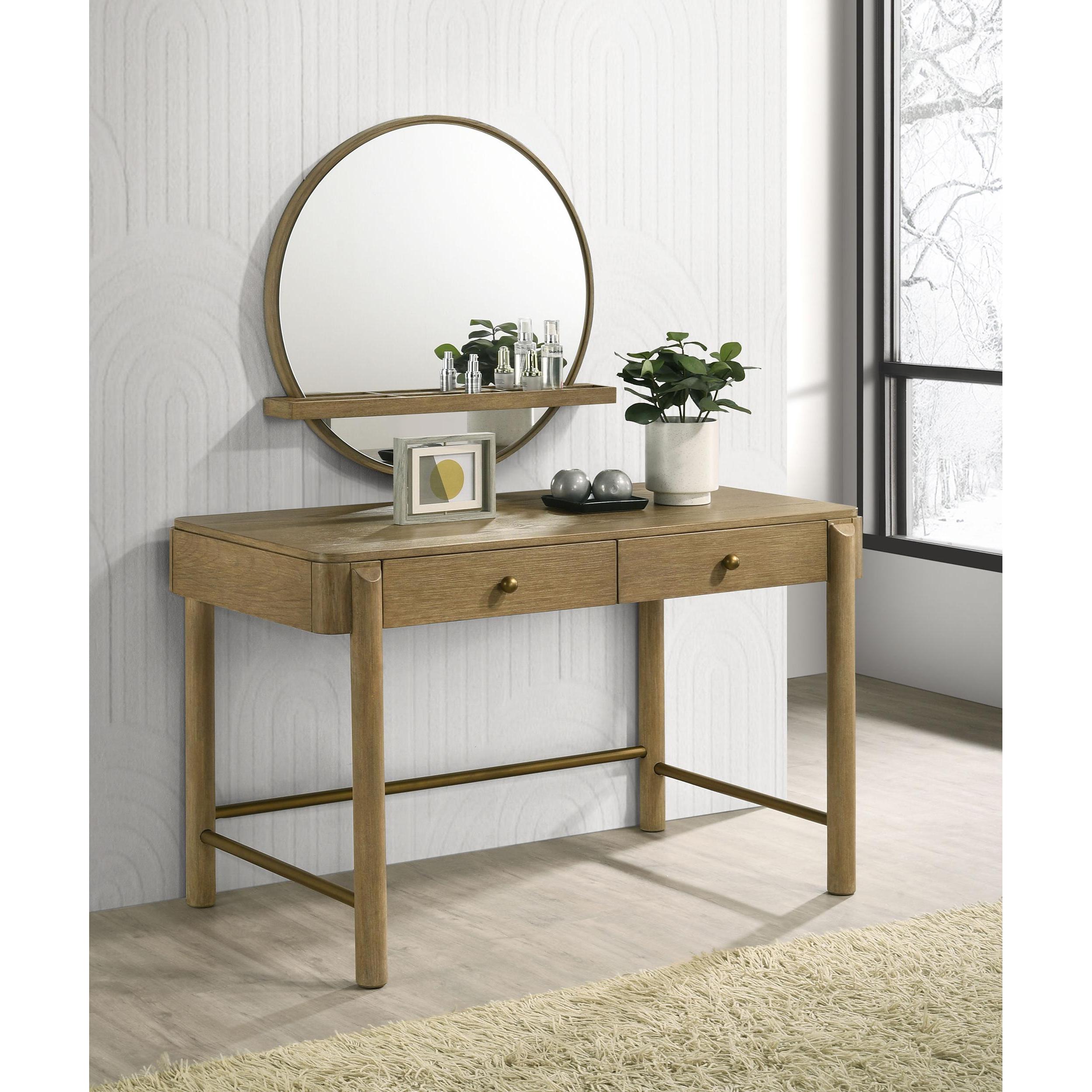 Coaster Furniture Arini 224307-SET 2-piece Makeup Vanity Table and Mirror Set - Sand Wash - Image 2