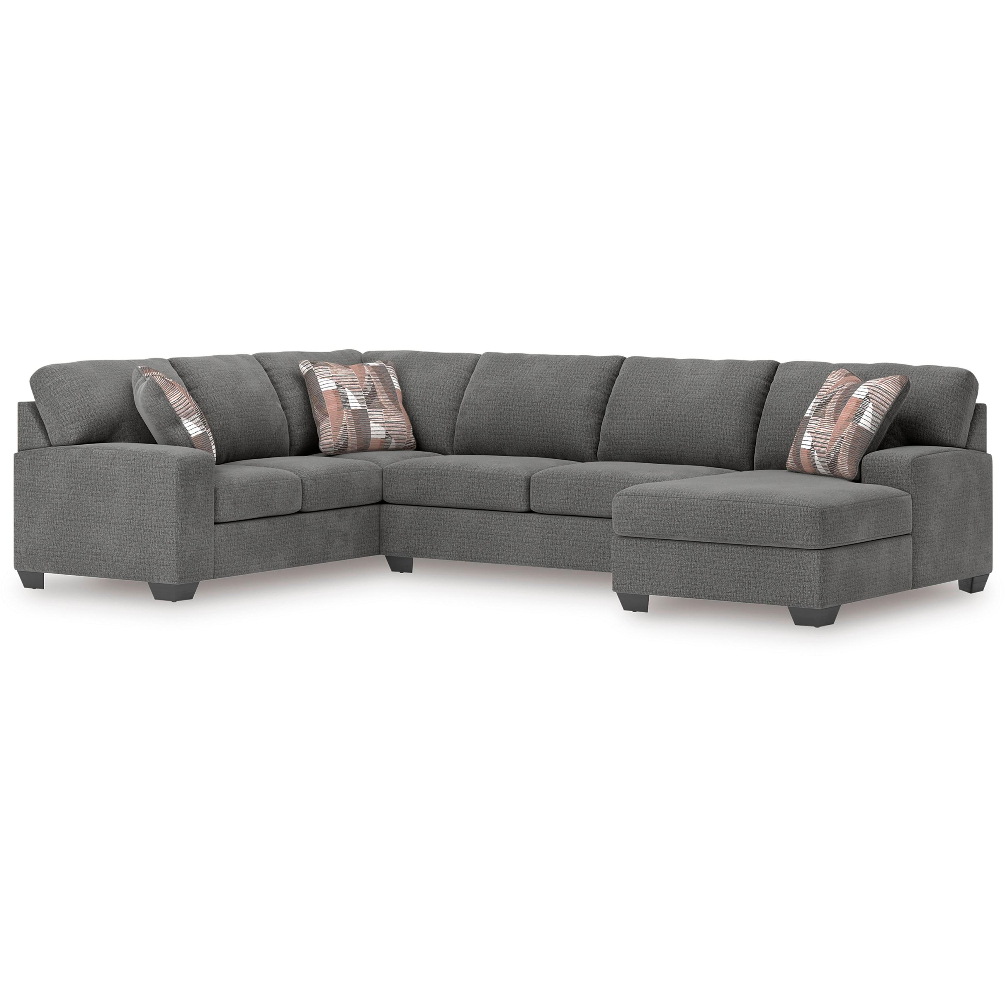 Signature Design by Ashley Seyler Lane 48405S6 3 pc Sleeper Sectional with Chaise