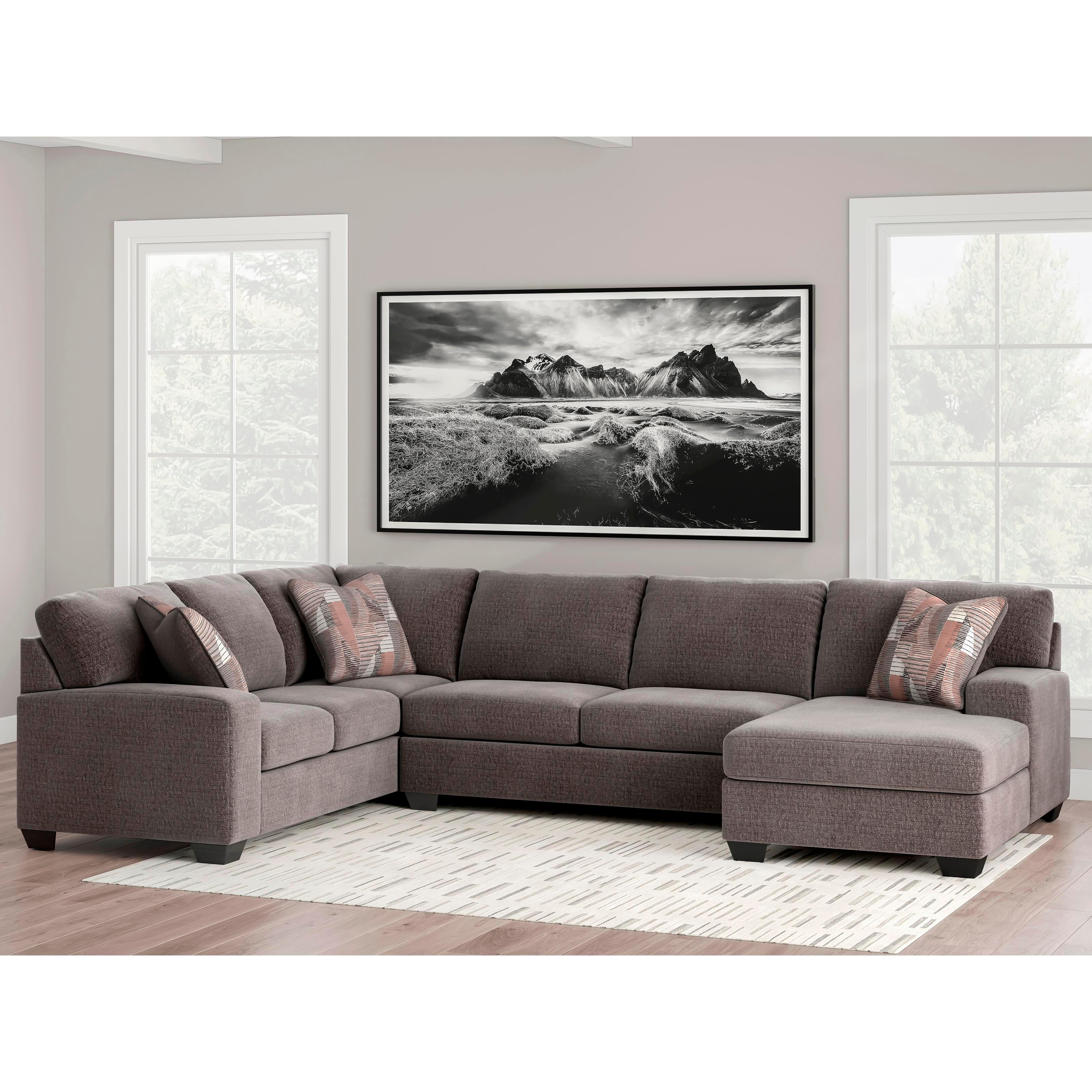 Signature Design by Ashley Seyler Lane 48405S6 3 pc Sleeper Sectional with Chaise - Image 3