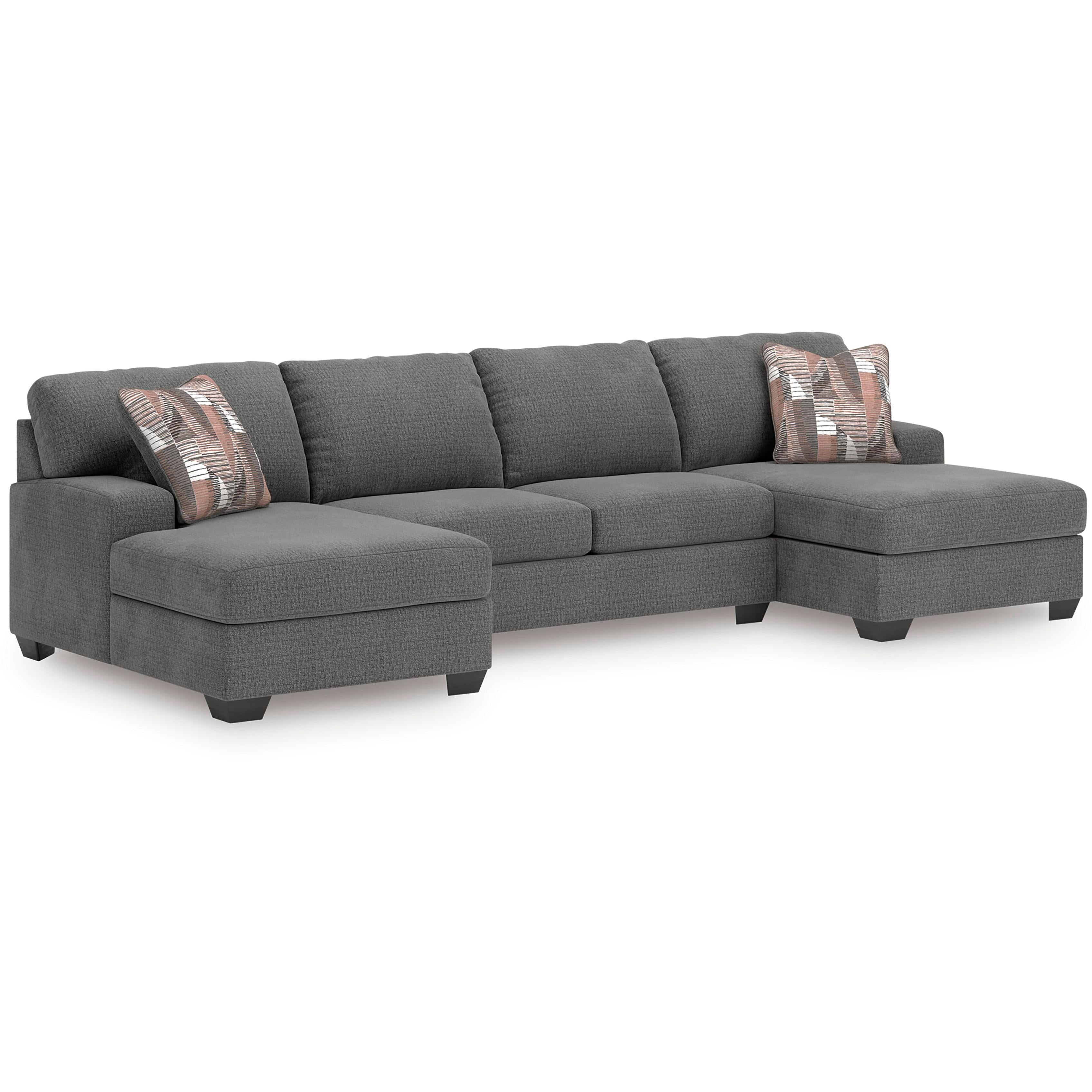 Signature Design by Ashley Seyler Lane 48405S7 3 pc Sleeper Sectional with Double Chaise