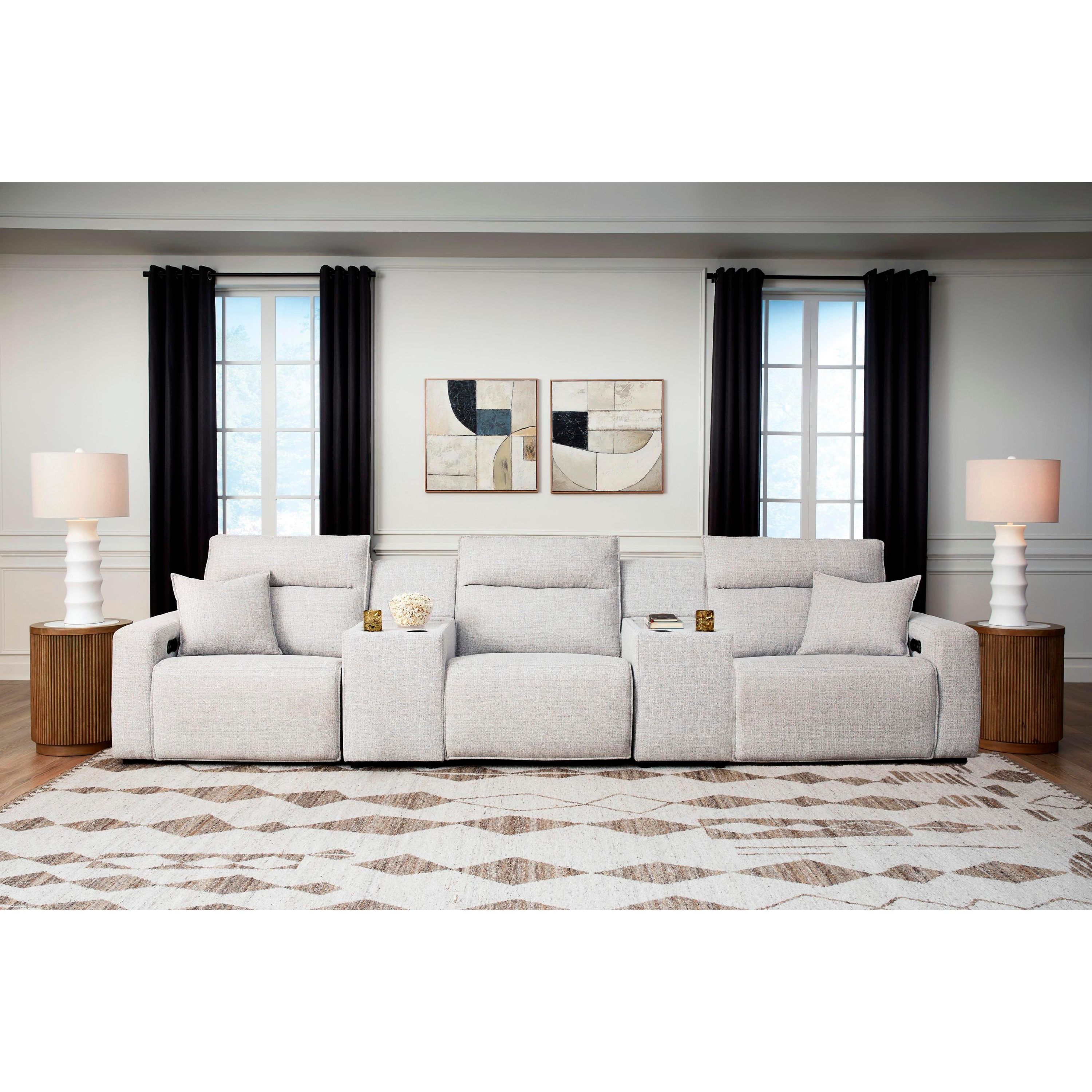 Signature Design by Ashley ModMax II 65907S14 5 pc Power Reclining Sectional with Consoles