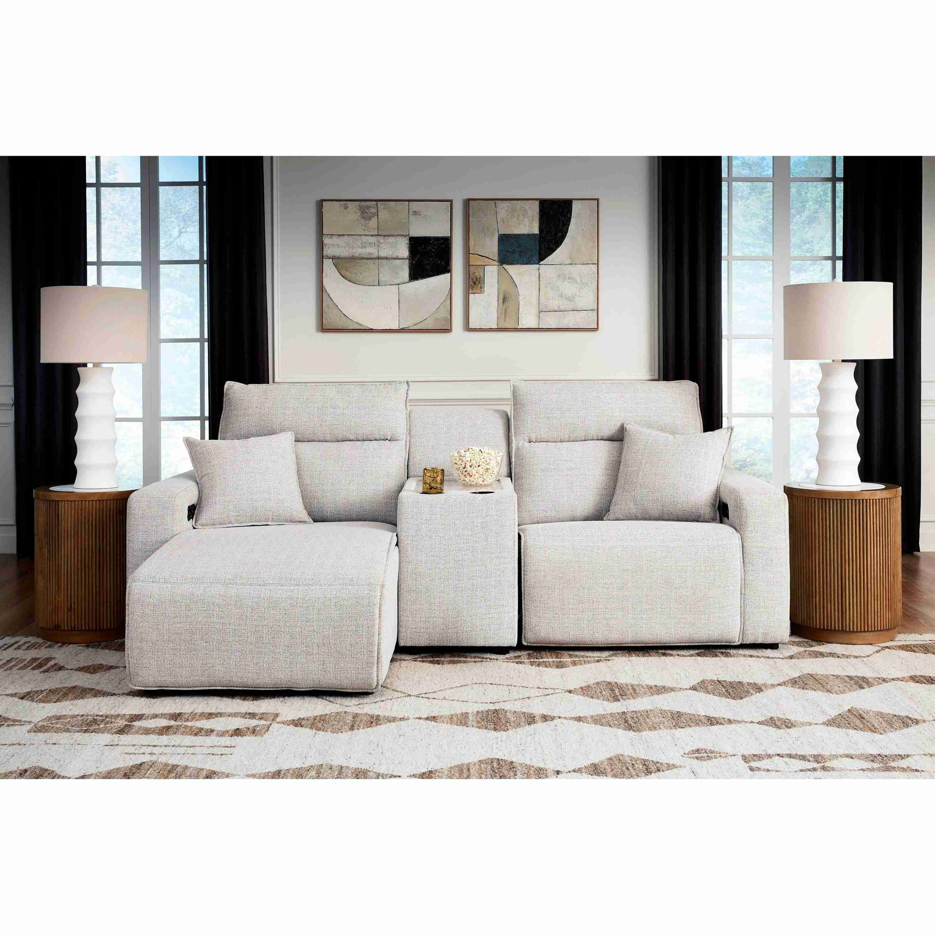 Signature Design by Ashley ModMax II 65907S17 3 pc Power Reclining Sectional with Chaise and Console