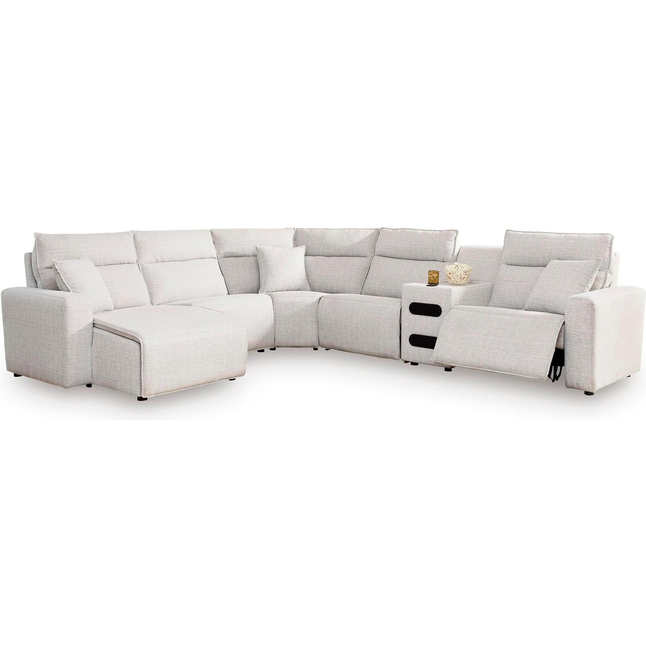 Signature Design by Ashley ModMax II 65907S29 6 pc Reclining Sectional with Chaise and Audio Console