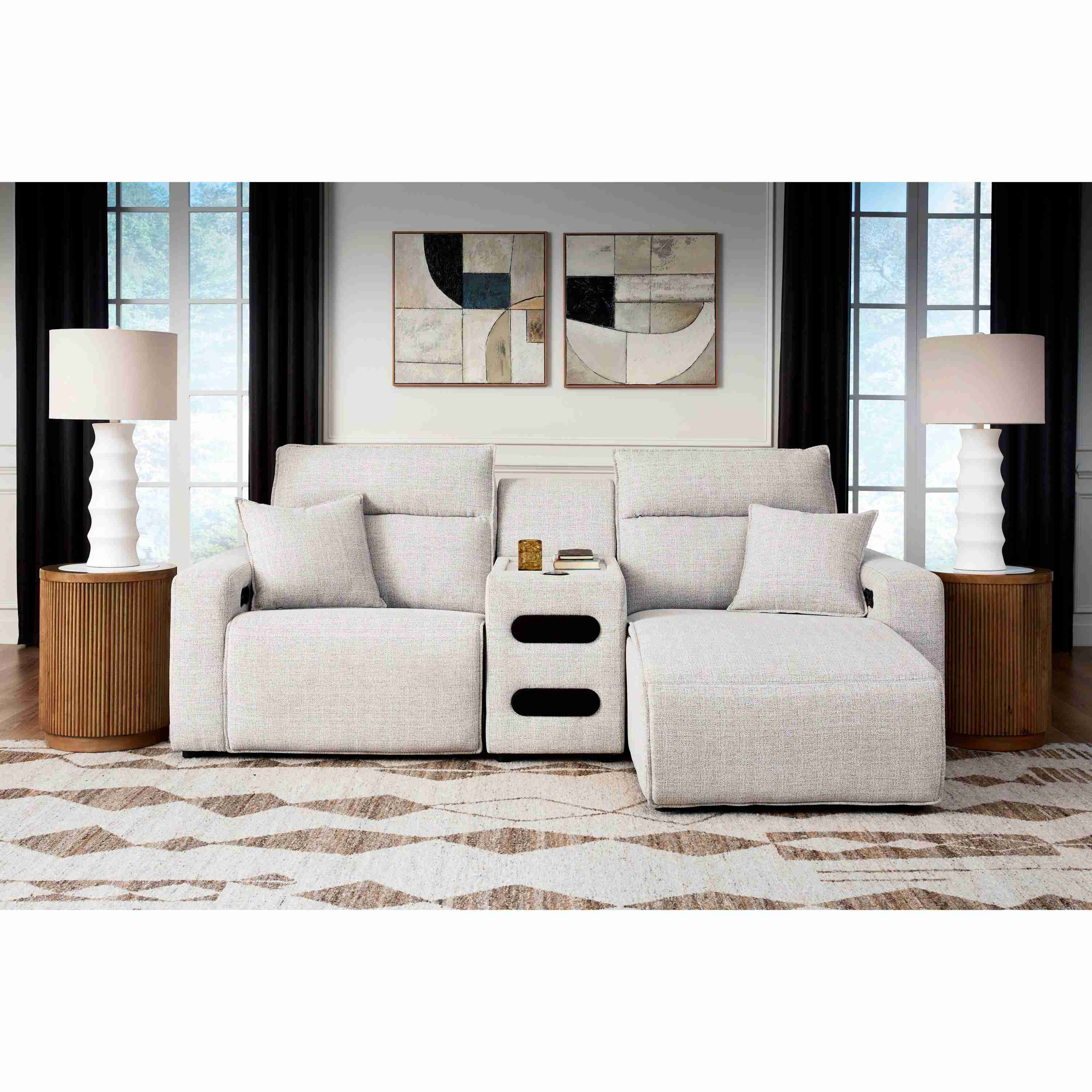 Signature Design by Ashley ModMax II 65907S5 3 pc Power Reclining Sectional with Chaise and Audio Console - Image 1