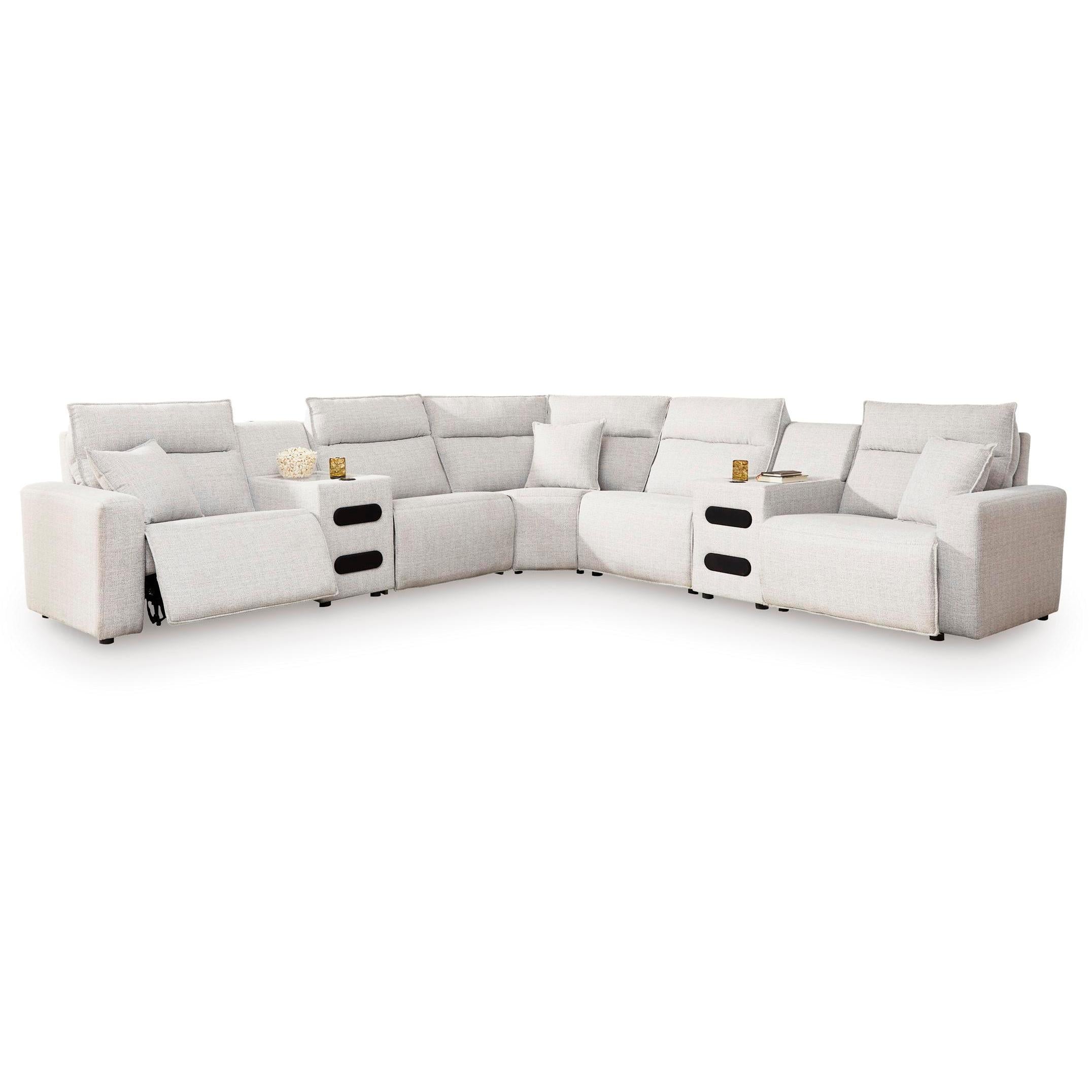 Signature Design by Ashley ModMax II 65907S9 7 pc Power Reclining Sectional with Chaise and Audio Consoles - Image 1