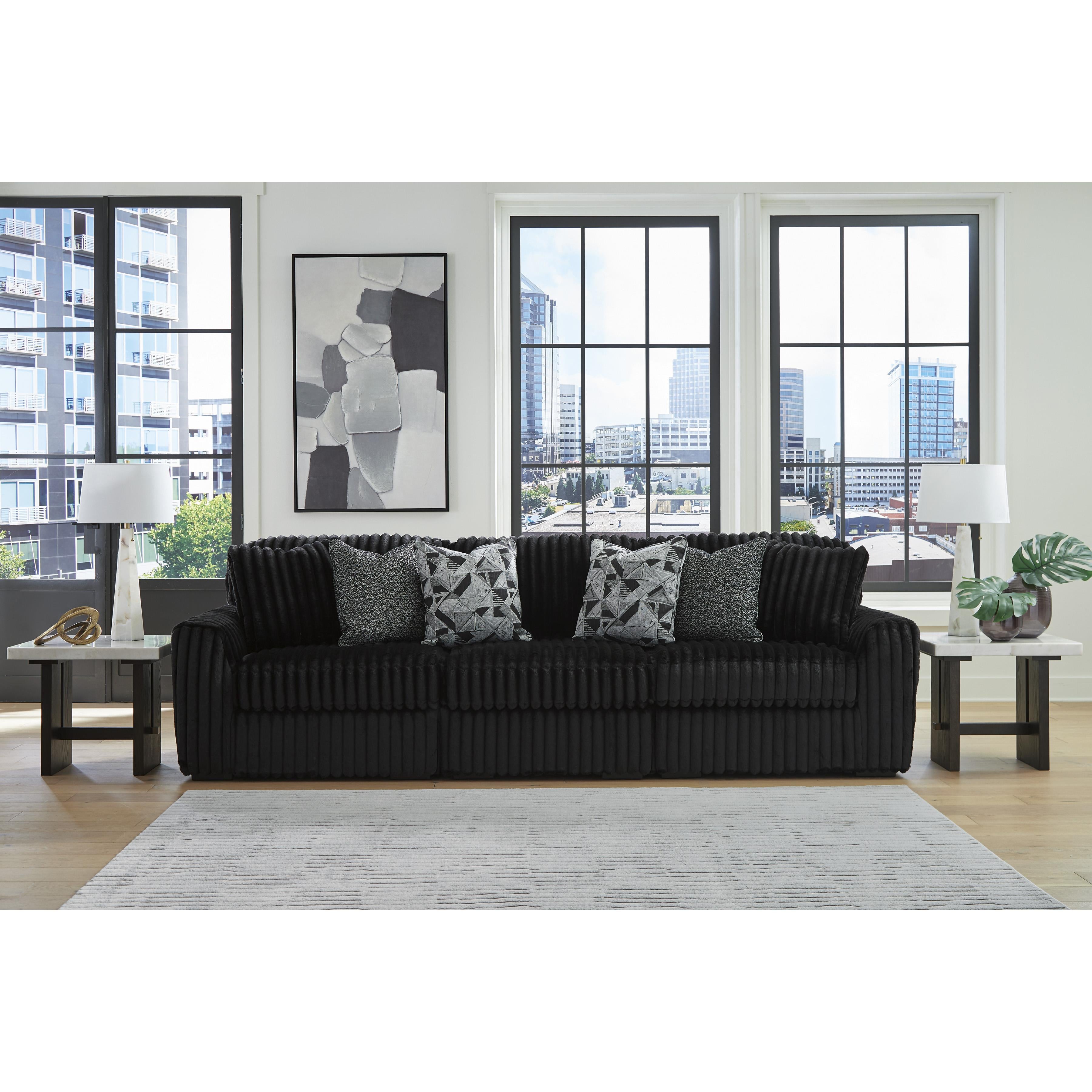 Signature Design by Ashley Midnight-Madness 98103S12 3 pc Sectional Sofa - Image 1