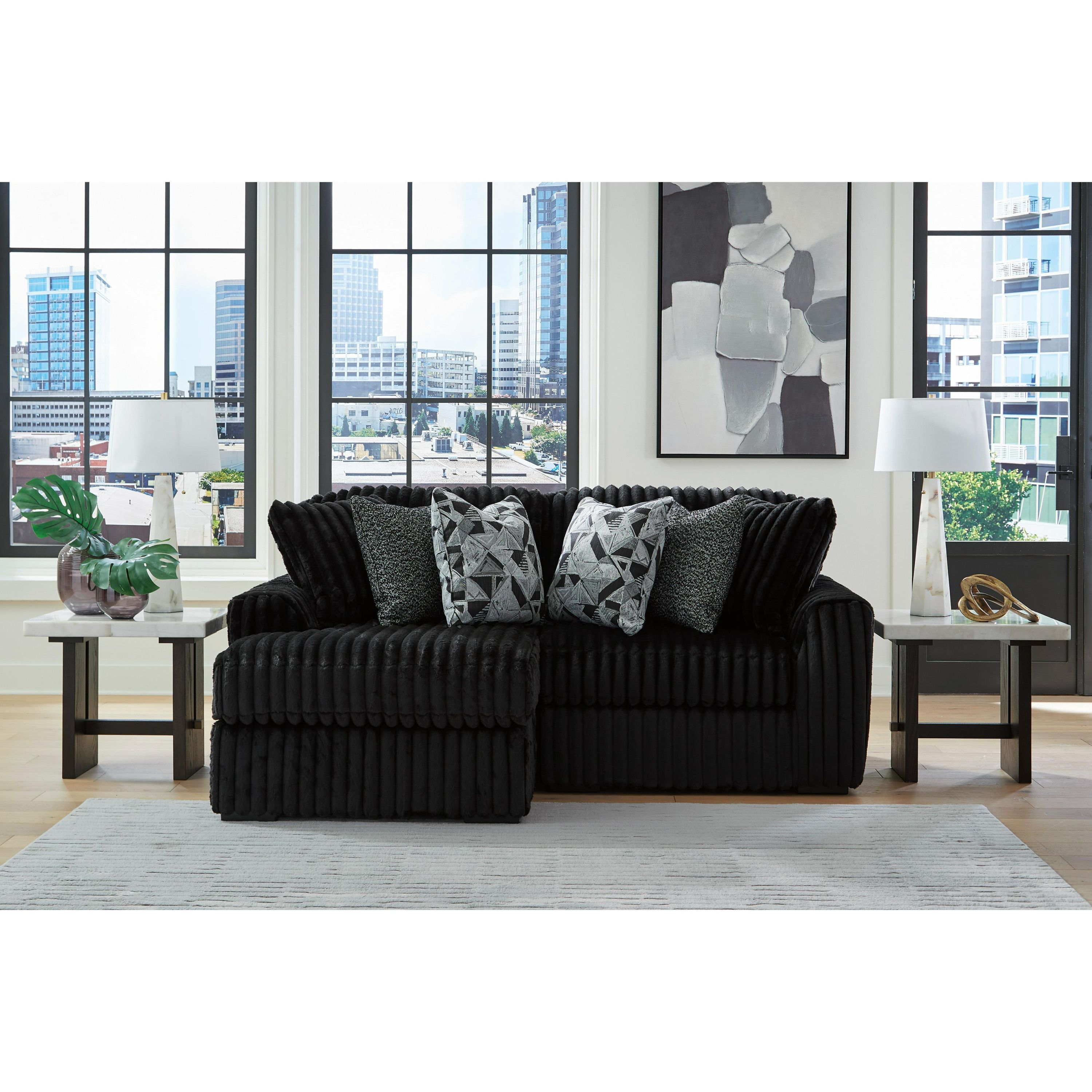 Signature Design by Ashley Midnight-Madness 98103S13 2 pc Sectional with Chaise - Image 2
