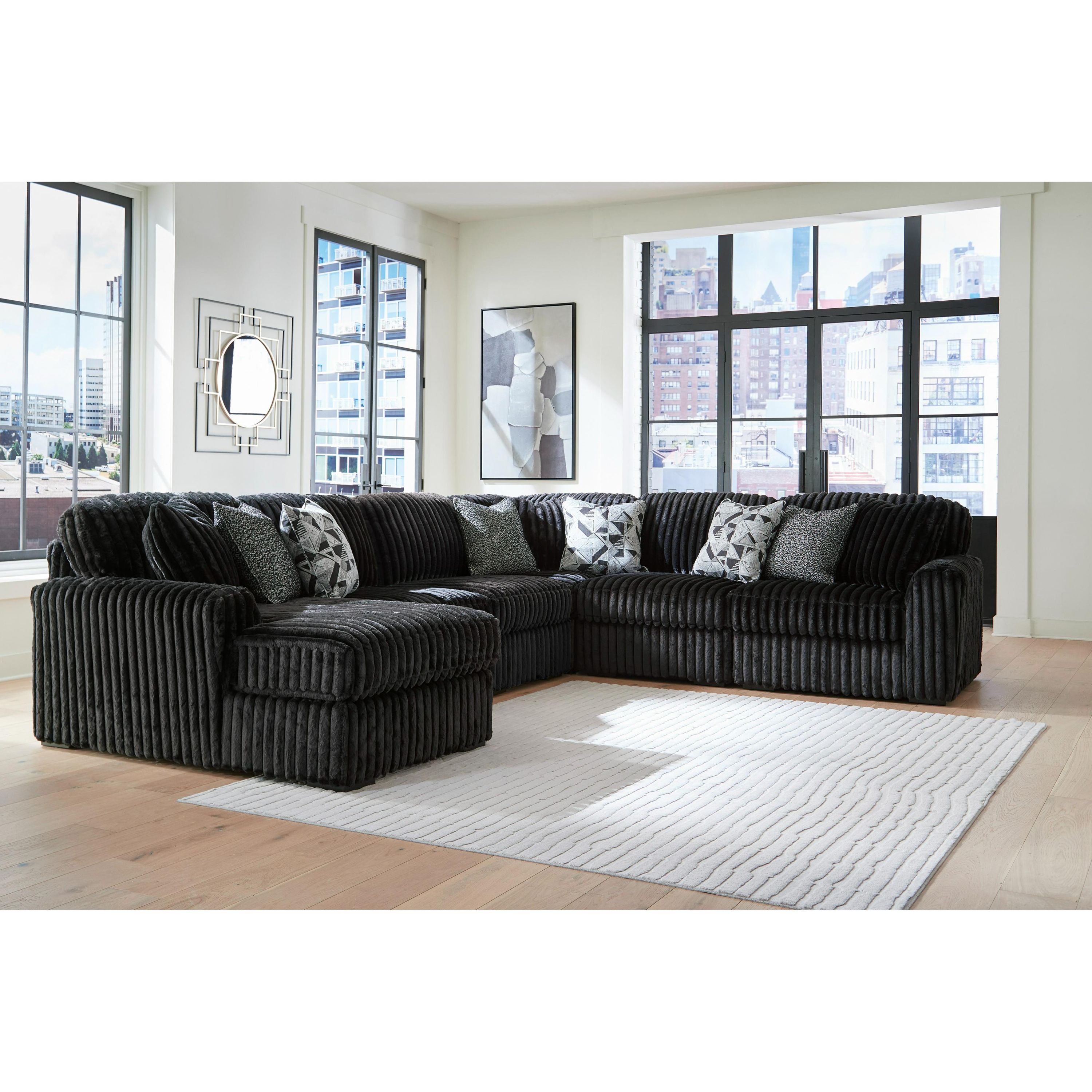 Signature Design by Ashley Midnight-Madness 98103S23 6 pc Sectional with Chaise - Image 2