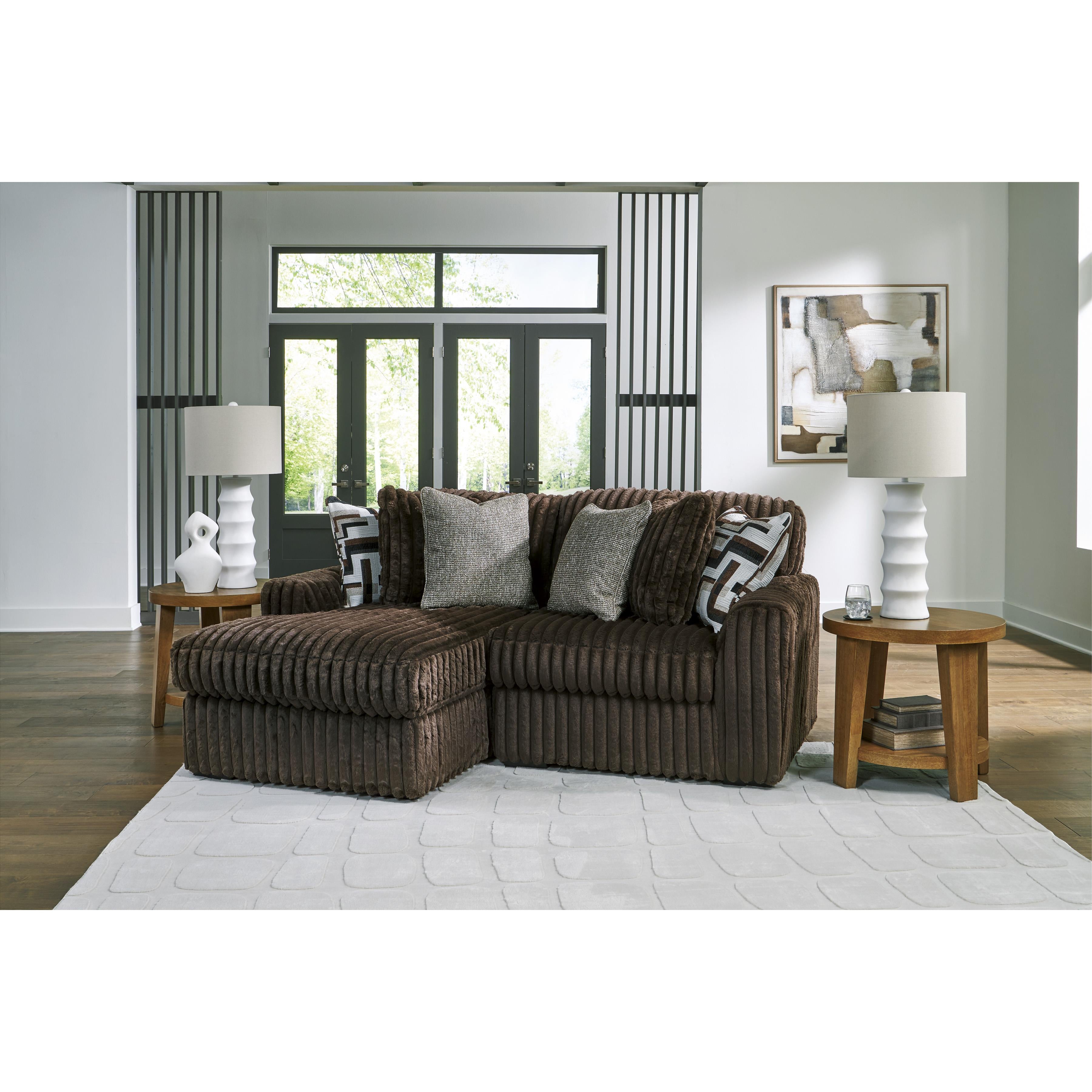 Signature Design by Ashley Midnight-Madness 98104S13 2 pc Sectional with Chaise - Image 2