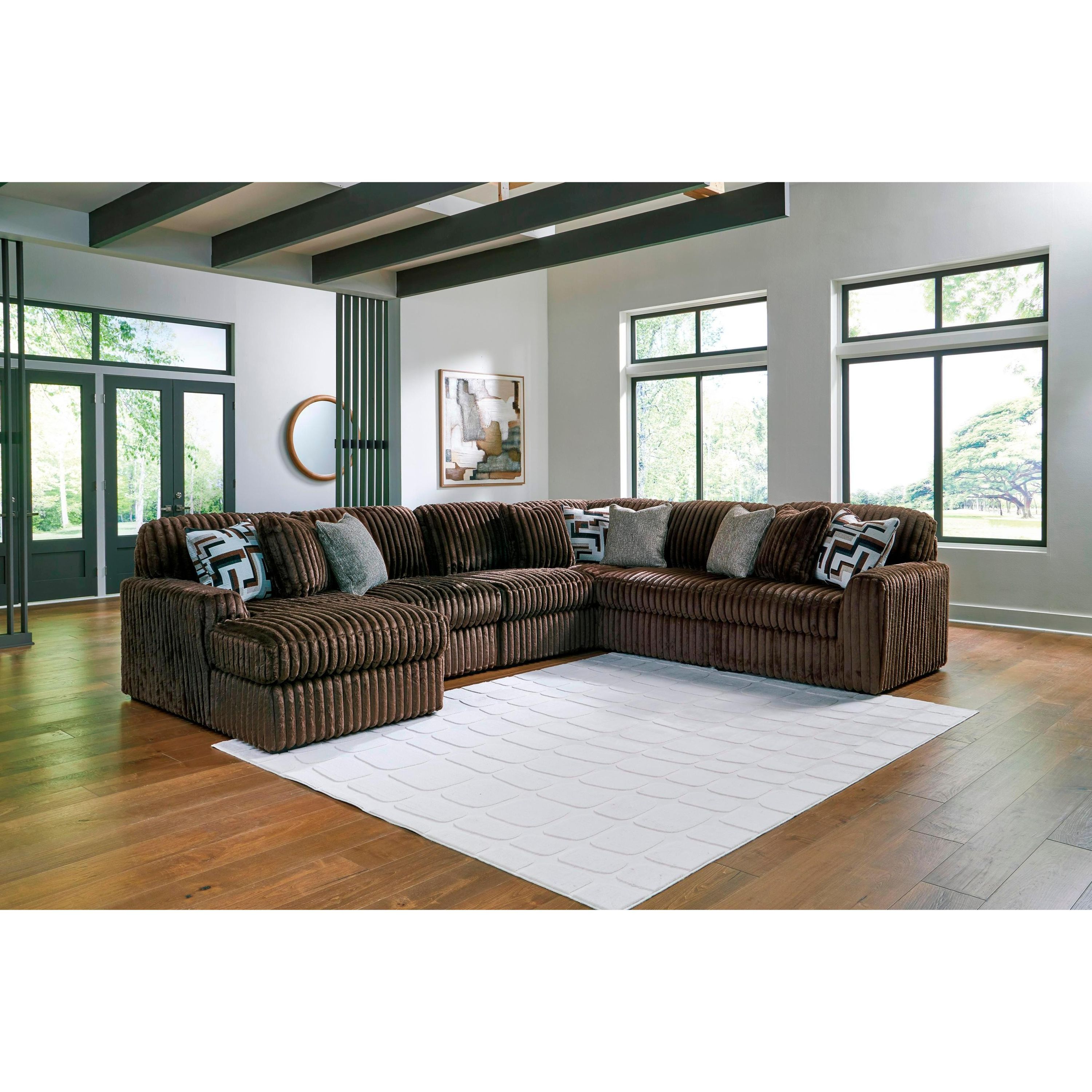Signature Design by Ashley Midnight-Madness 98104S23 6 pc Sectional with Chaise - Image 2