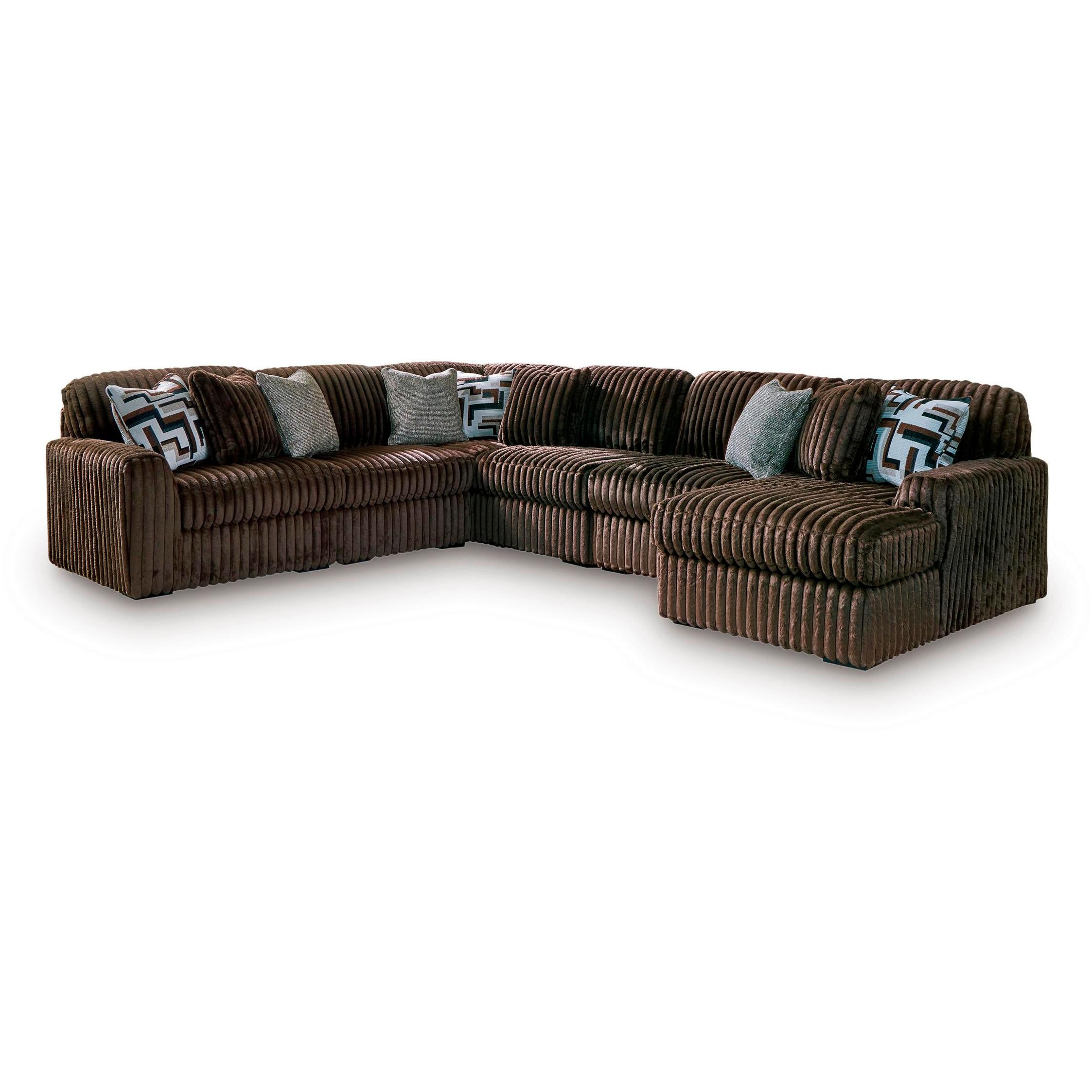 Signature Design by Ashley Midnight-Madness 98104S24 6 pc Sectional with Chaise - Image 1