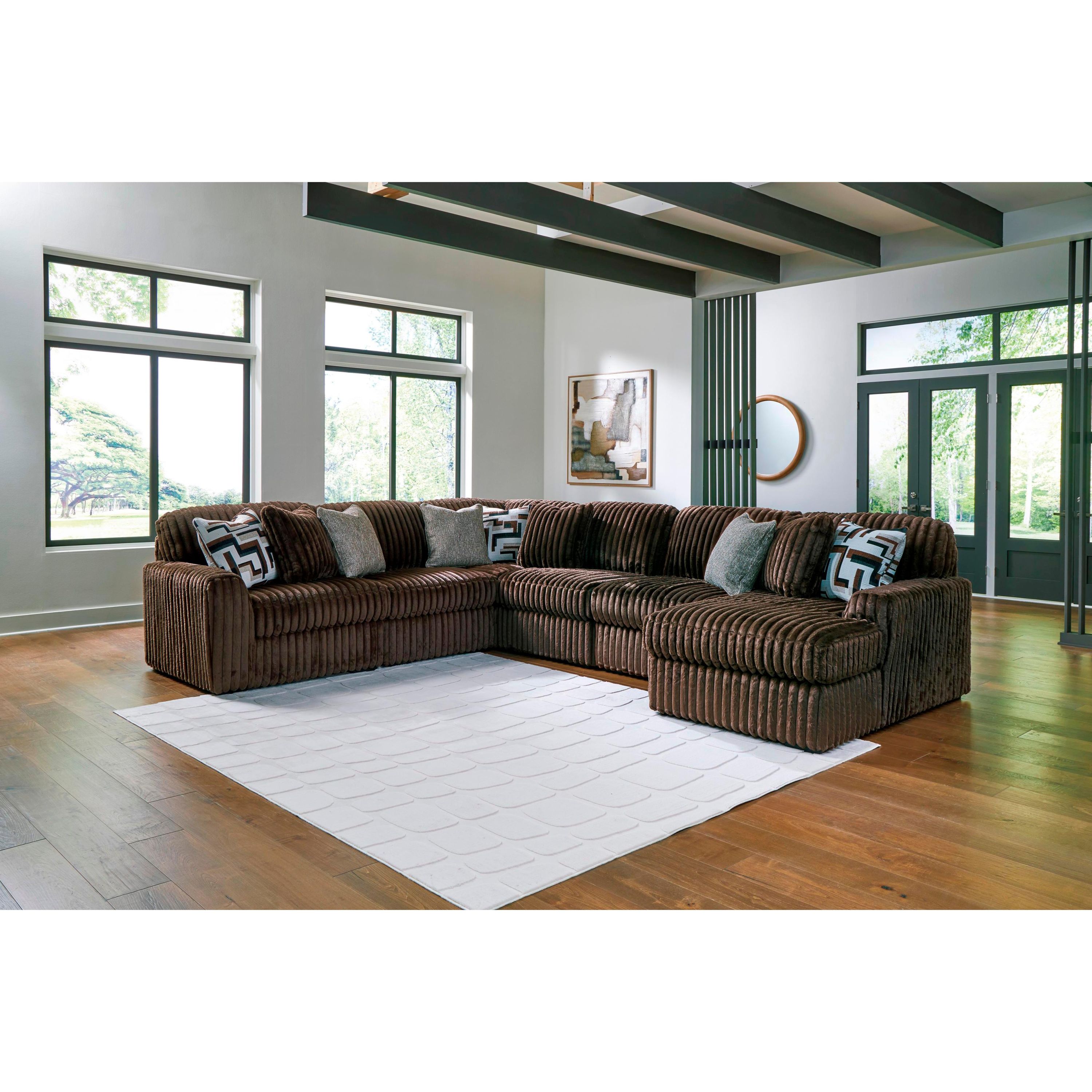 Signature Design by Ashley Midnight-Madness 98104S24 6 pc Sectional with Chaise - Image 2