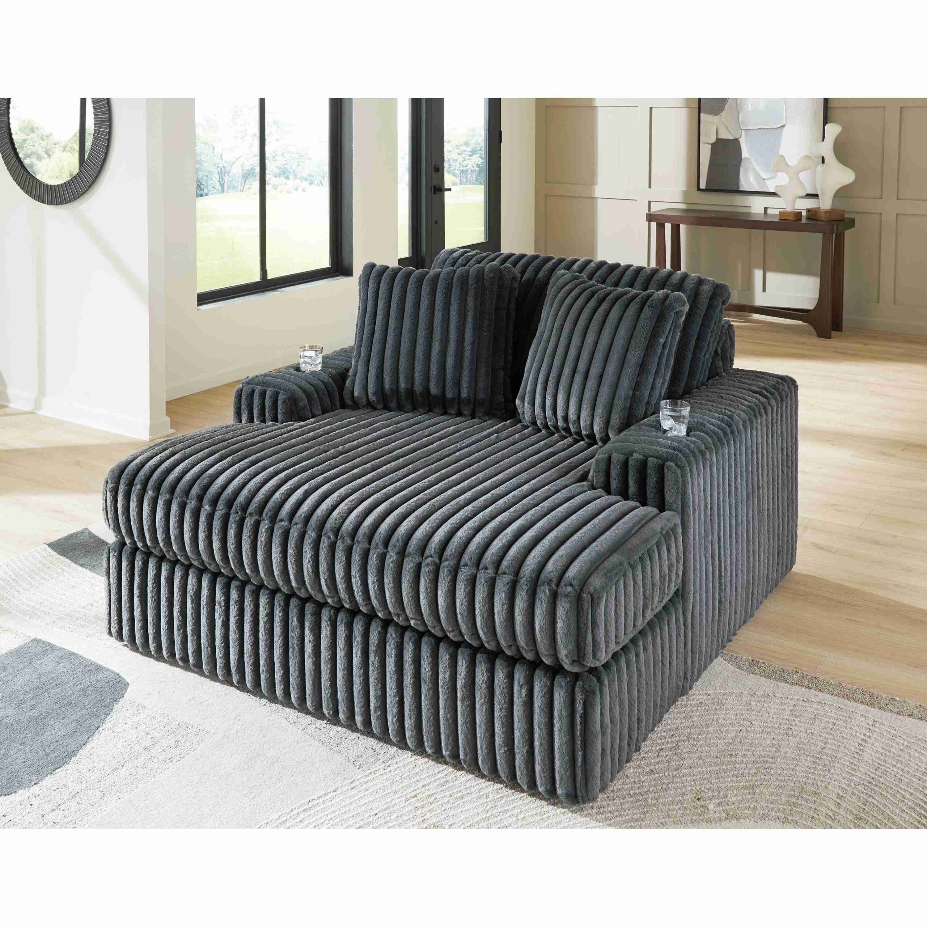 Signature Design by Ashley Midnight-Madness 9810515 Oversized Chaise - Image 2