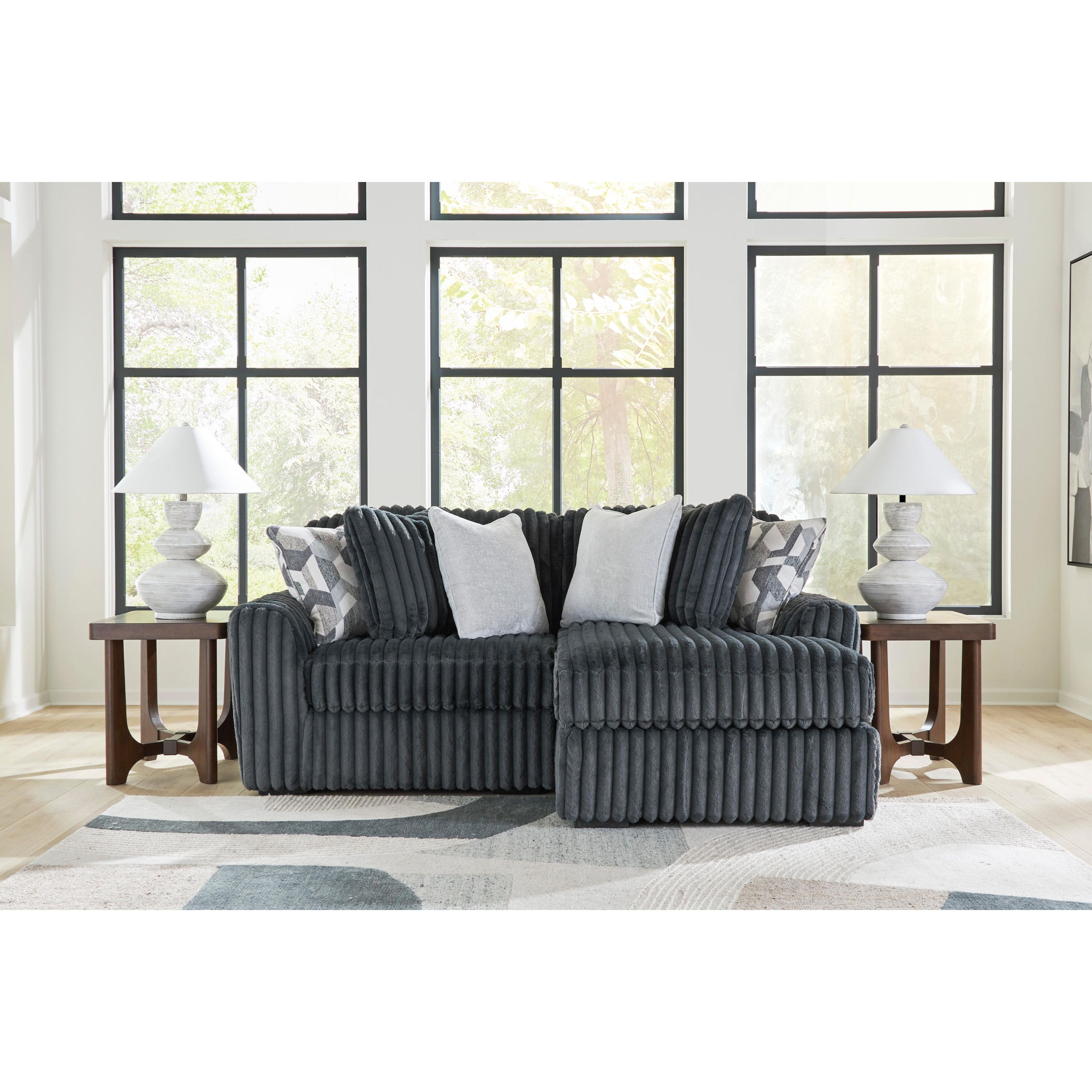Signature Design by Ashley Midnight-Madness 98105S16 2 pc Sectional with Chaise - Image 1