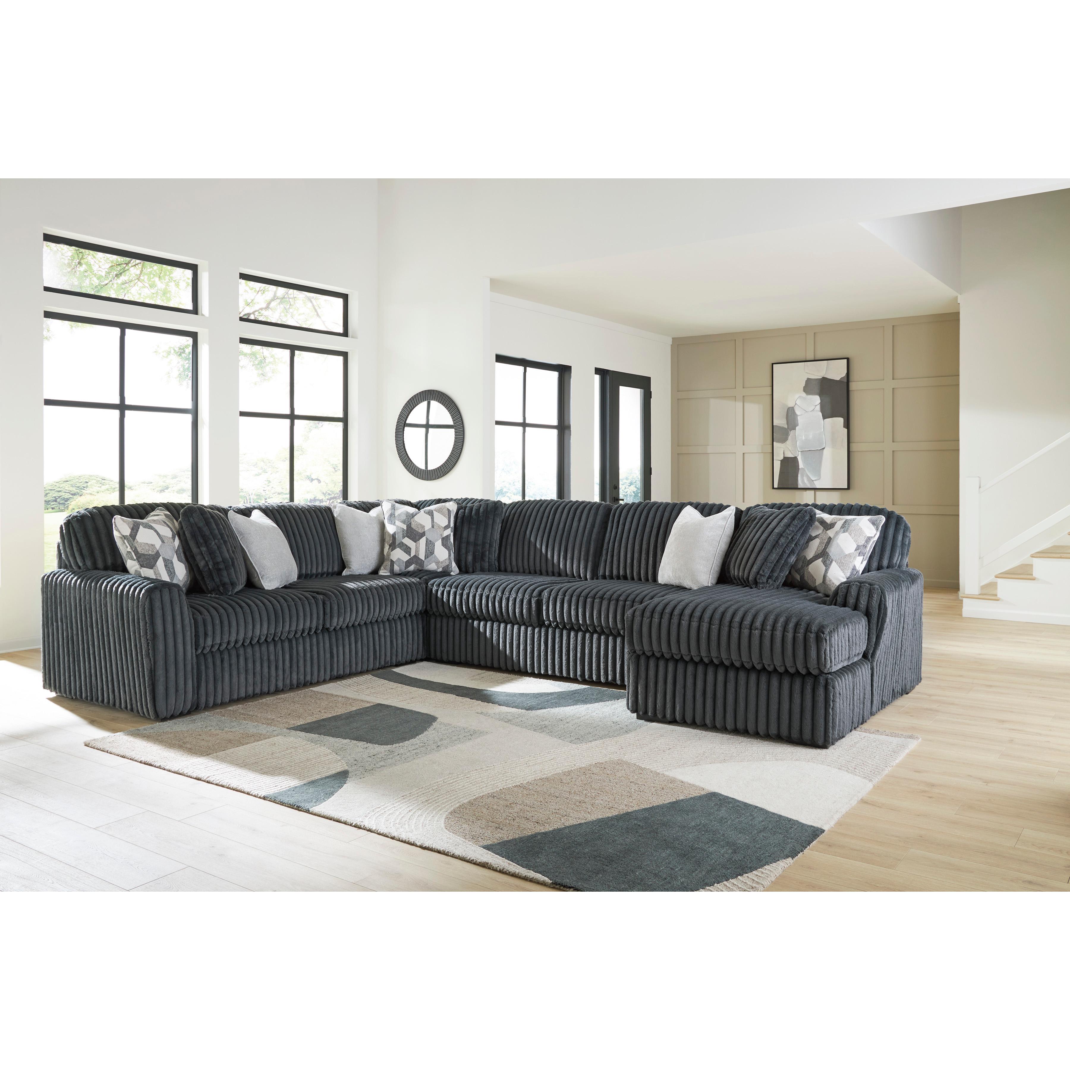 Signature Design by Ashley Midnight-Madness 98105S2 4 pc Sectional with Chaise - Image 1