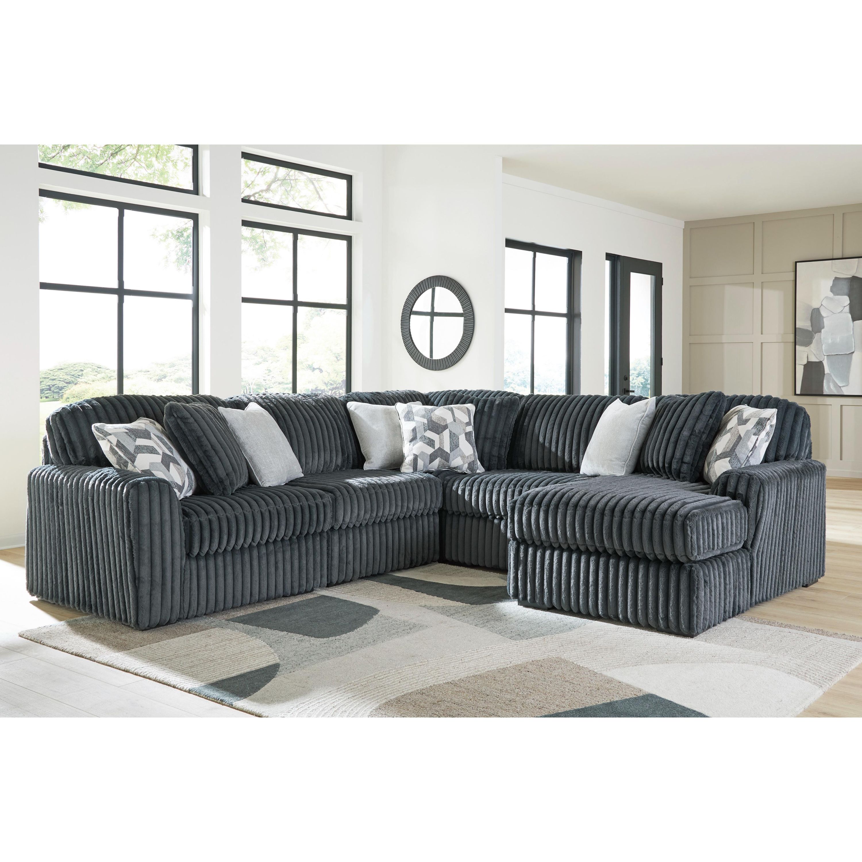 Signature Design by Ashley Midnight-Madness 98105S23 5 pc Sectional with Chaise - Image 2