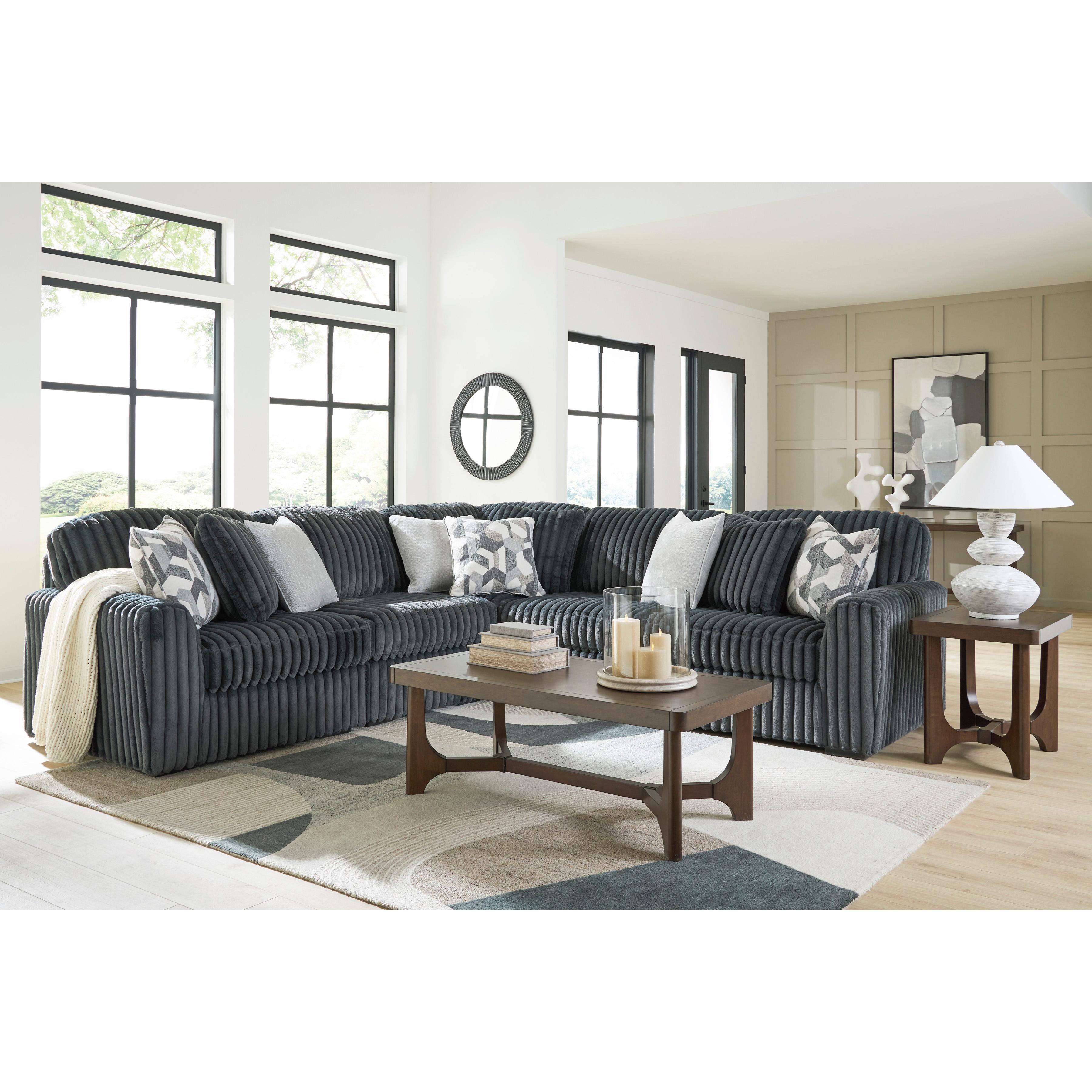 Signature Design by Ashley Midnight-Madness 98105S27 5 pc Sectional - Image 2